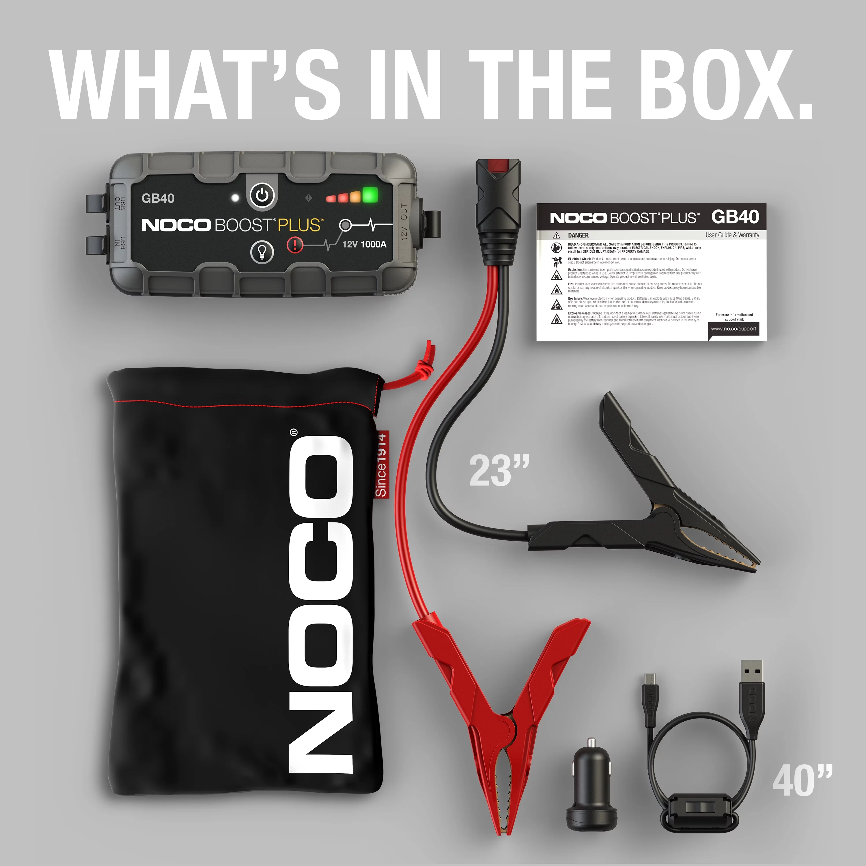 NOCO Boost Plus GB40 1000A 12V UltraSafe Portable Lithium Jump Starter - Inhomebuy