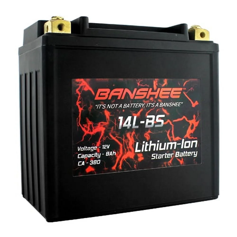 Banshee Lithium LiFePO4 Battery Replaces Yuasa YTX14L-BS Lightweight Motorsport Motorcycle - Inhomebuy