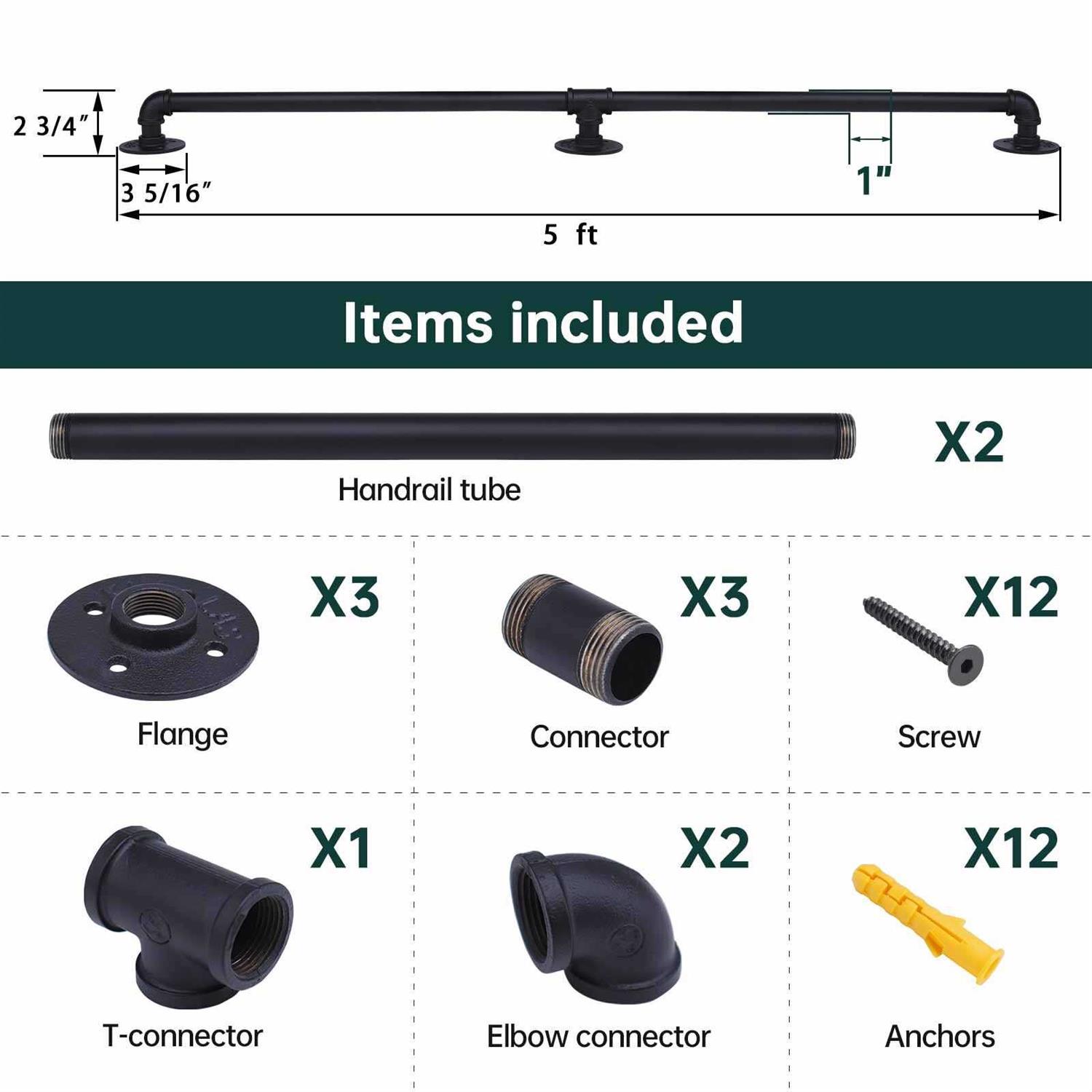 Muzata 1/8 Left & Right Lag Screw CK17 - Inhomebuy