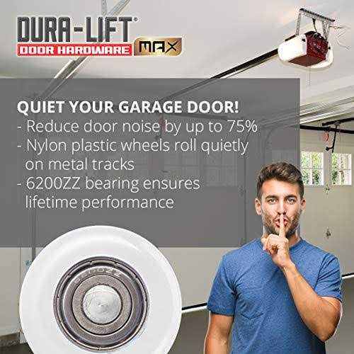 DURA-LIFT Ultra-Life MAX 2 Sealed 6200ZZ Bearing Nylon Garage Door Roller - Inhomebuy