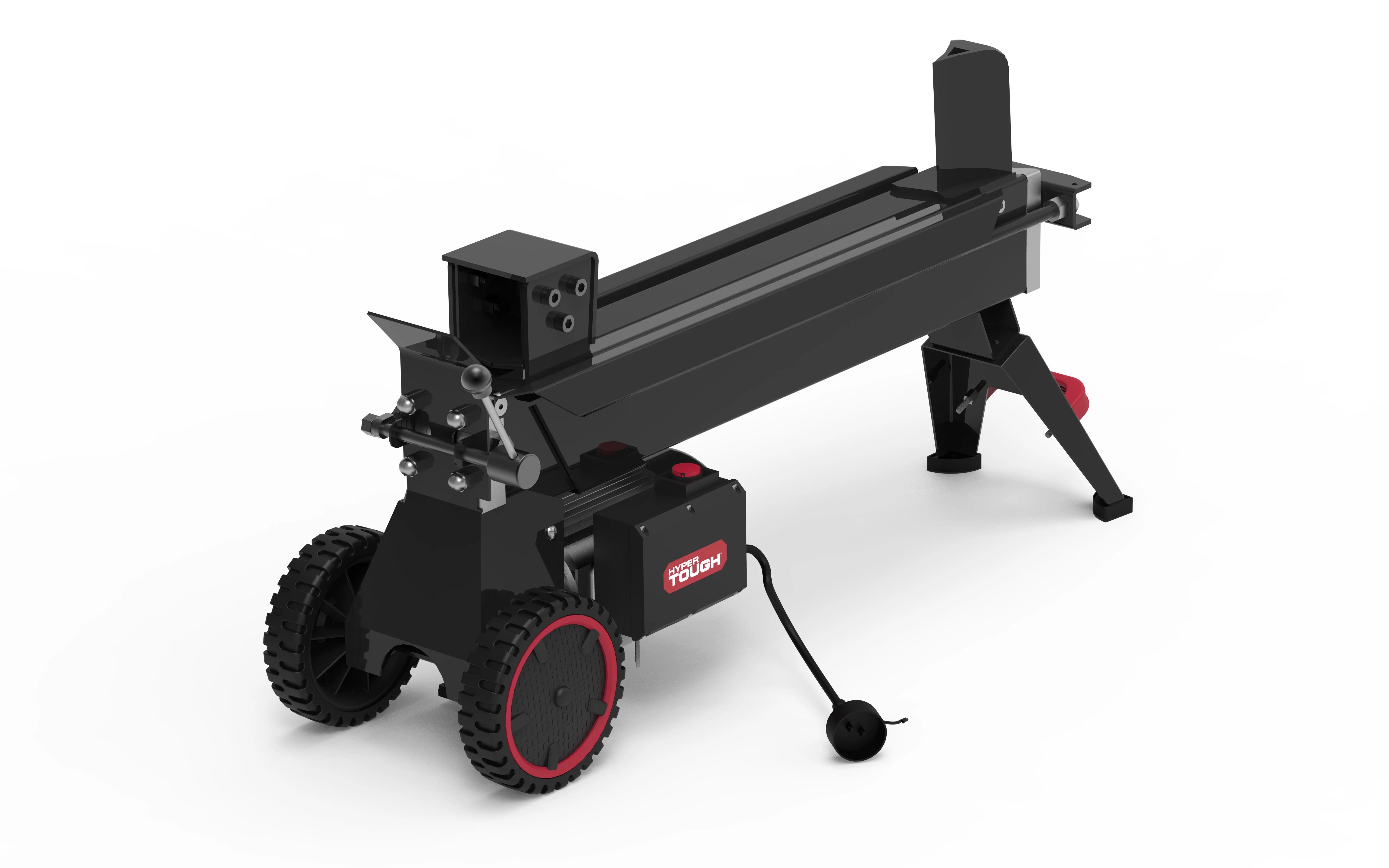 Hyper Tough 5 Ton Log Splitter, 15-Amp Induction Motor with Hydraulic Ram, Horizontal use with Vertical storage - Inhomebuy