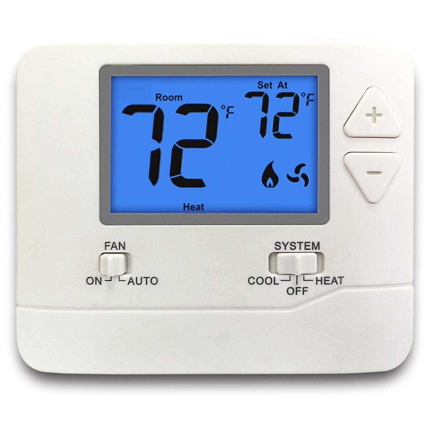 Electeck Digital Thermostat with Large LCD Display, Non-Programmable, Compatible with Single Stage Electrical and Gas/Oil System - Inhomebuy