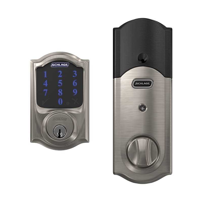 Schlage BE469NX-CAM Connect Camelot Touchscreen Electronic Deadbolt - Inhomebuy