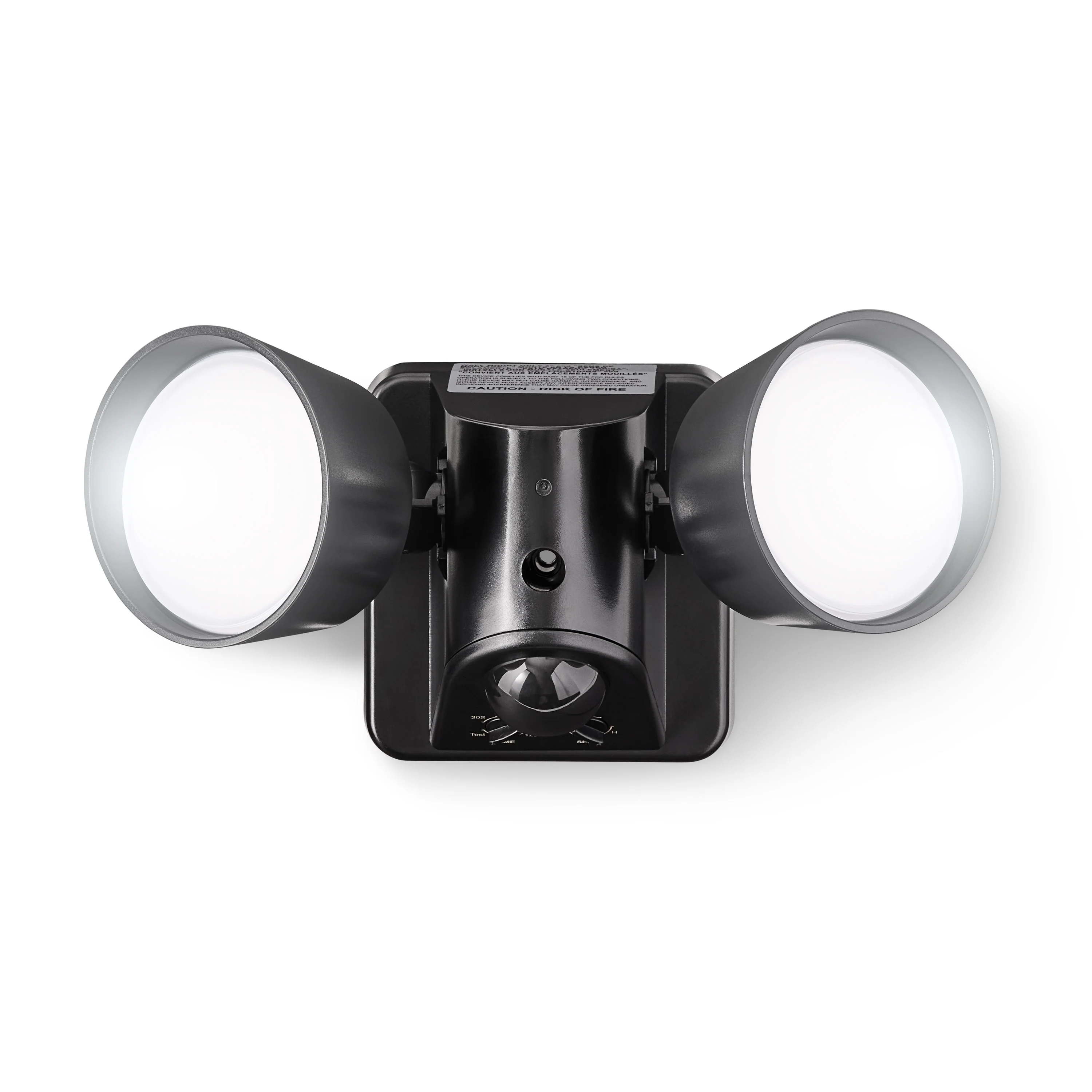 Hyper Tough 2-Head LED Direct Wire Motion Sensing Outdoor Security Light, Black, 120 degree, 2500 Lumens, 120V - Inhomebuy