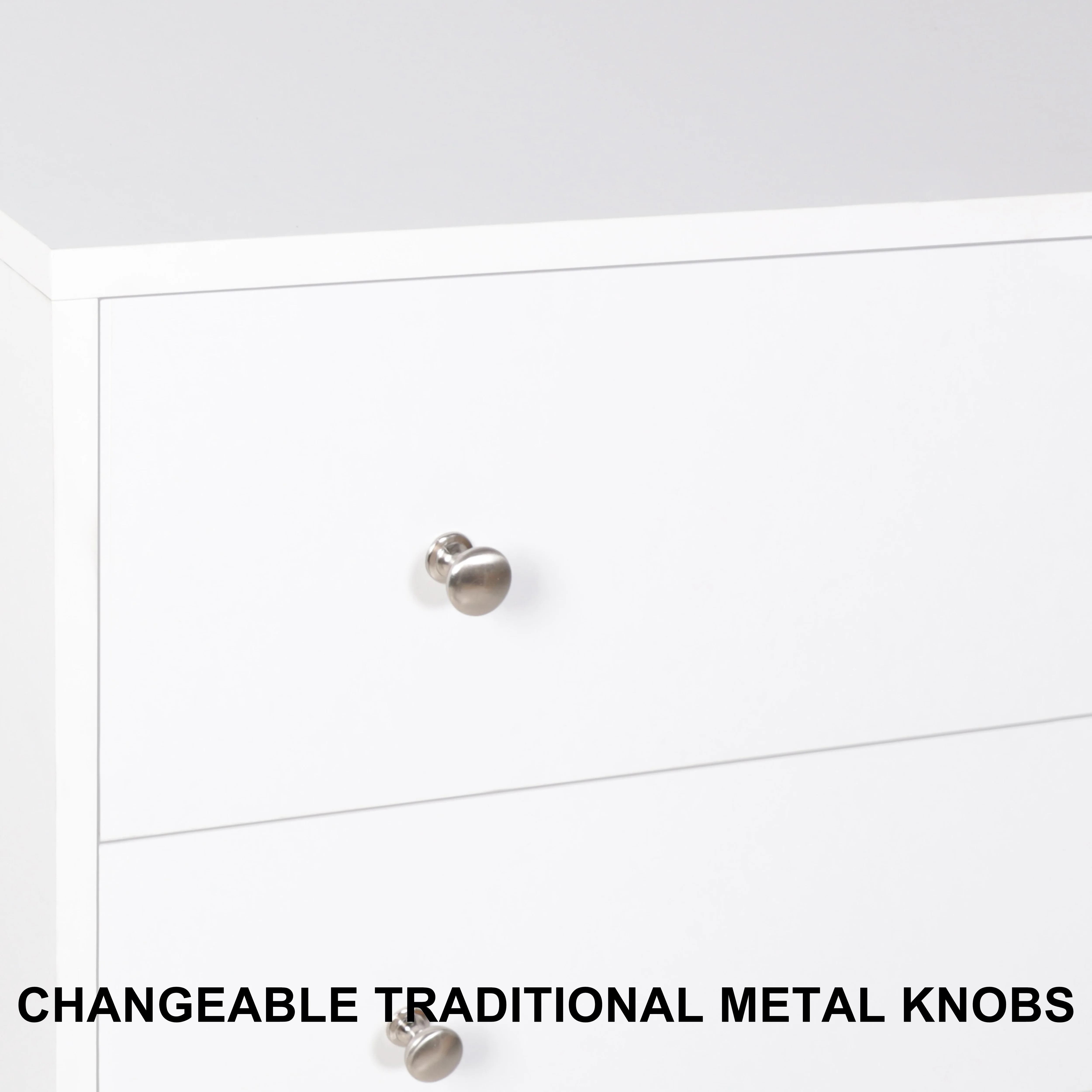 VEIKOUS 6 Drawer Dresser Chest for Bedroom, Storage Chest of Drawers for Closet Organizers, Black - Inhomebuy