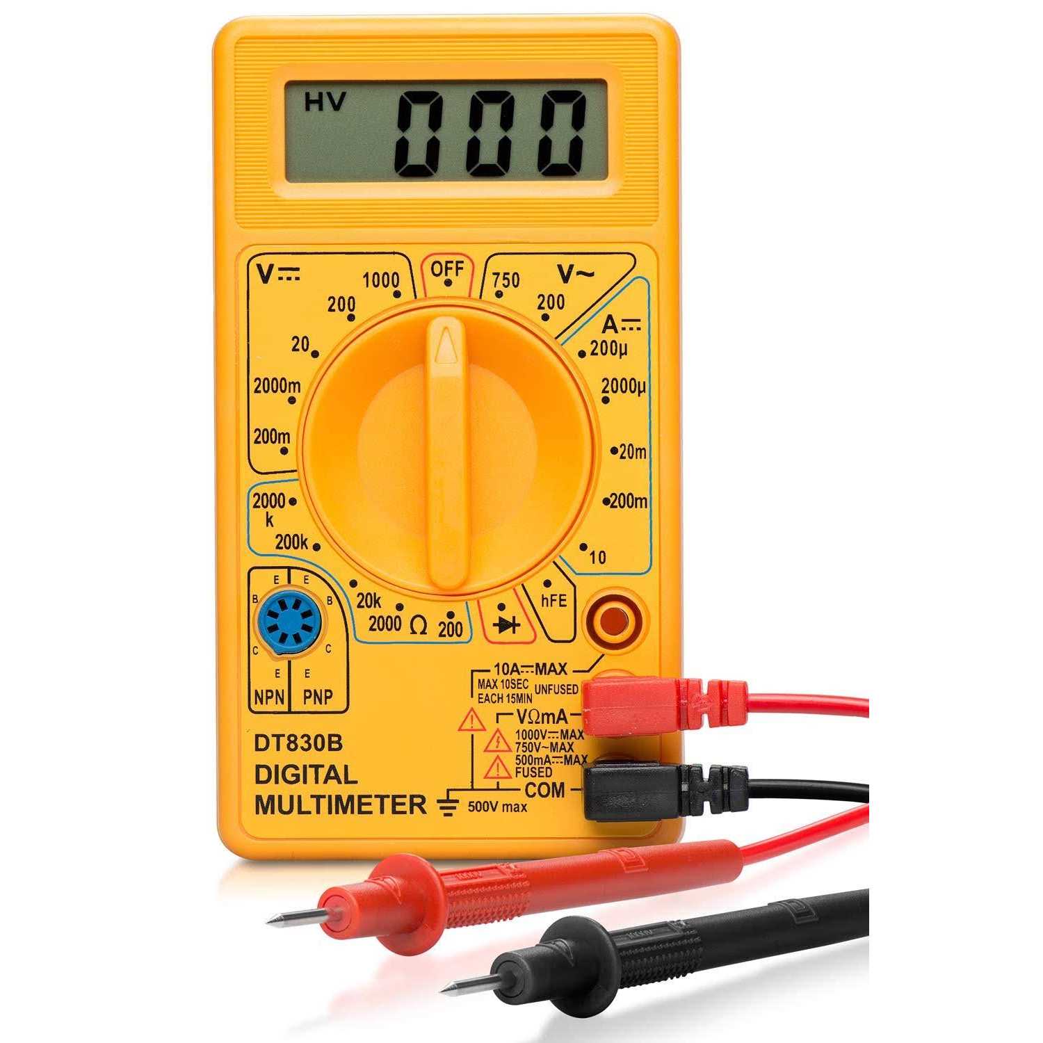 Neiko HILTEX 40508 Digital Multimeter Diode & Transistor Tester AC DC Volt Test Voltmeter - Inhomebuy