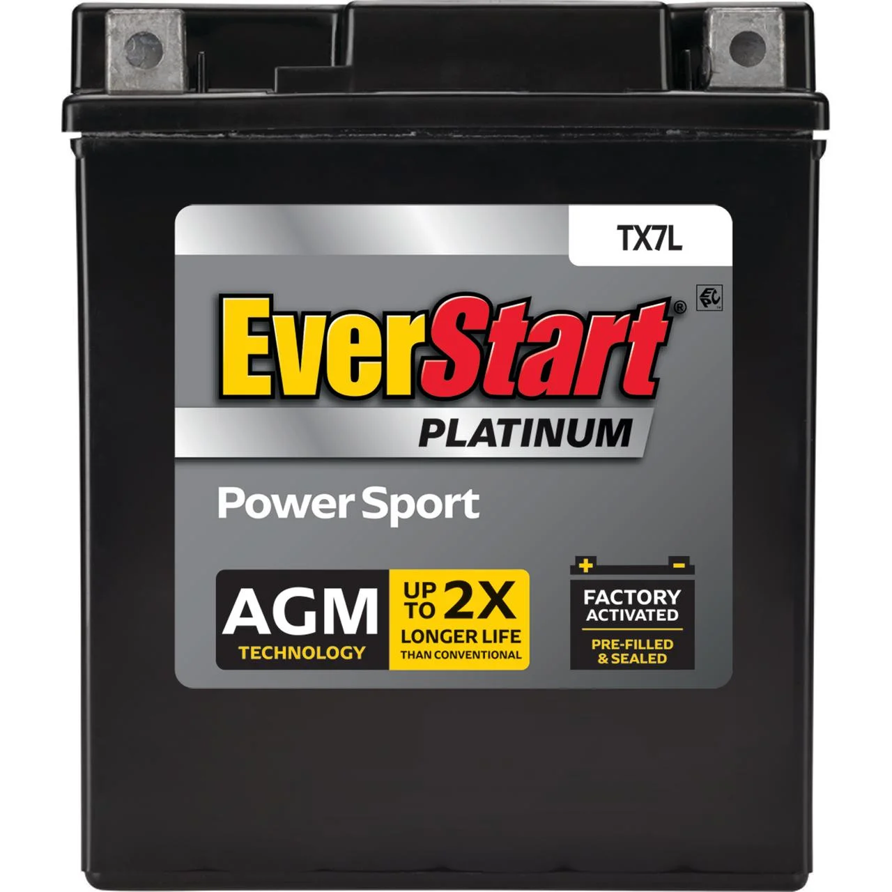 EverStart Premium AGM Power Sport Battery, Group Size TX7L 12 Volt, 85 CCA - Inhomebuy