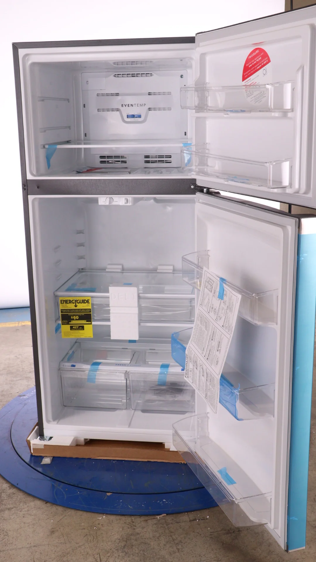 Frigidaire 30 in 20 cu ft. Top-Mount Refrigerator with Auto-Close Doors - FFTR2045VS - Inhomebuy