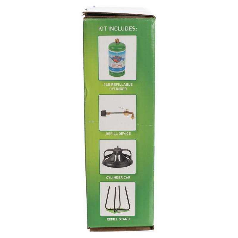 Flame King Refillable 1LB Empty Propane Cylinder Tank Reusable - Inhomebuy