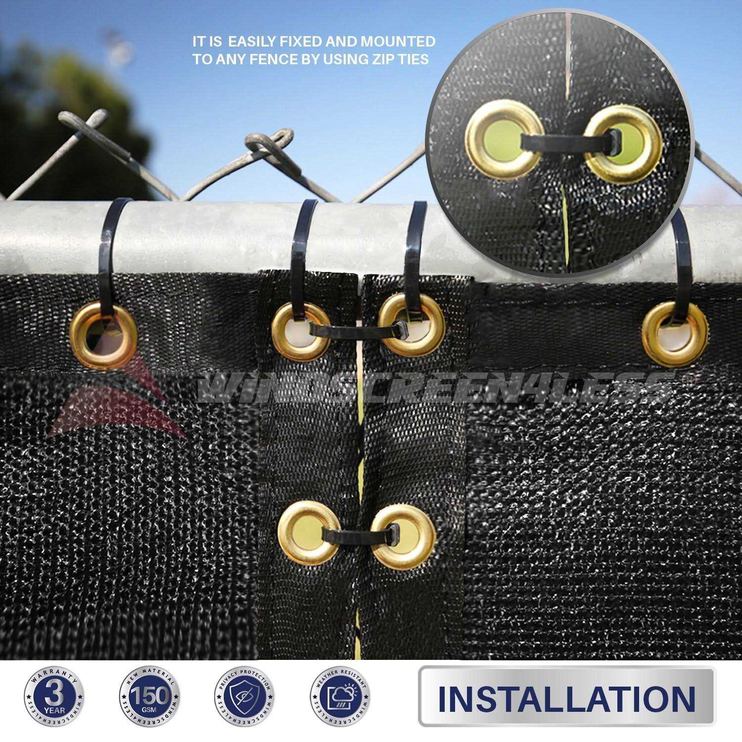 Windscreen4less Privacy Fence Screen Heavy Duty Brass - Inhomebuy