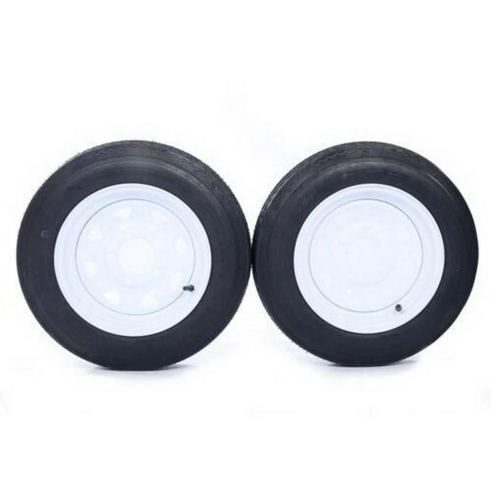 Ktaxon 2 Pack 4.80-12 Trailer Tires with Rims, 5 Lug Wheel White Spoke - Inhomebuy