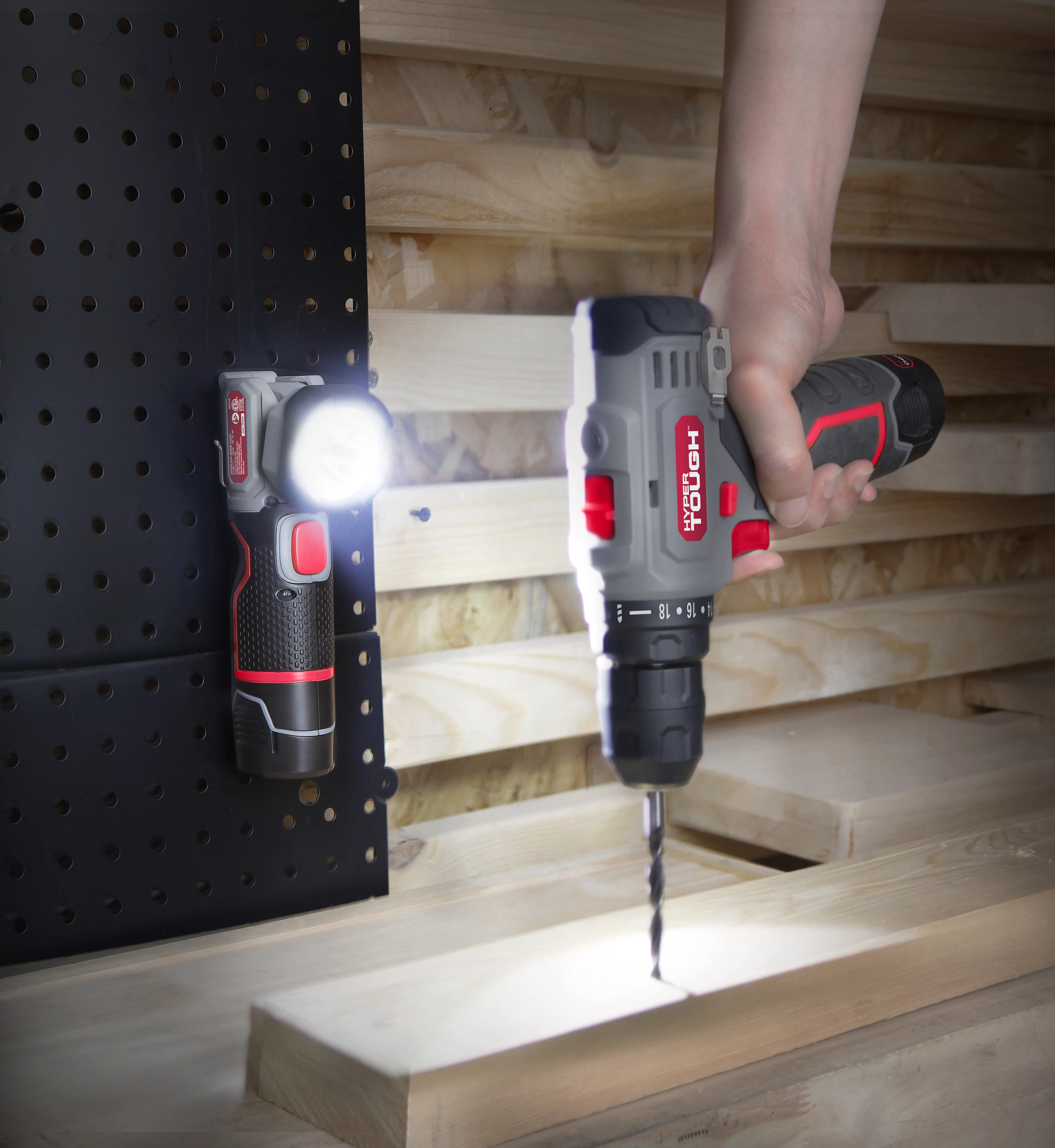 Hyper Tough 12V Max* Cordless LED 350 Lumen Work Light with 1.5Ah Battery and Charger, Model 98227 - Inhomebuy
