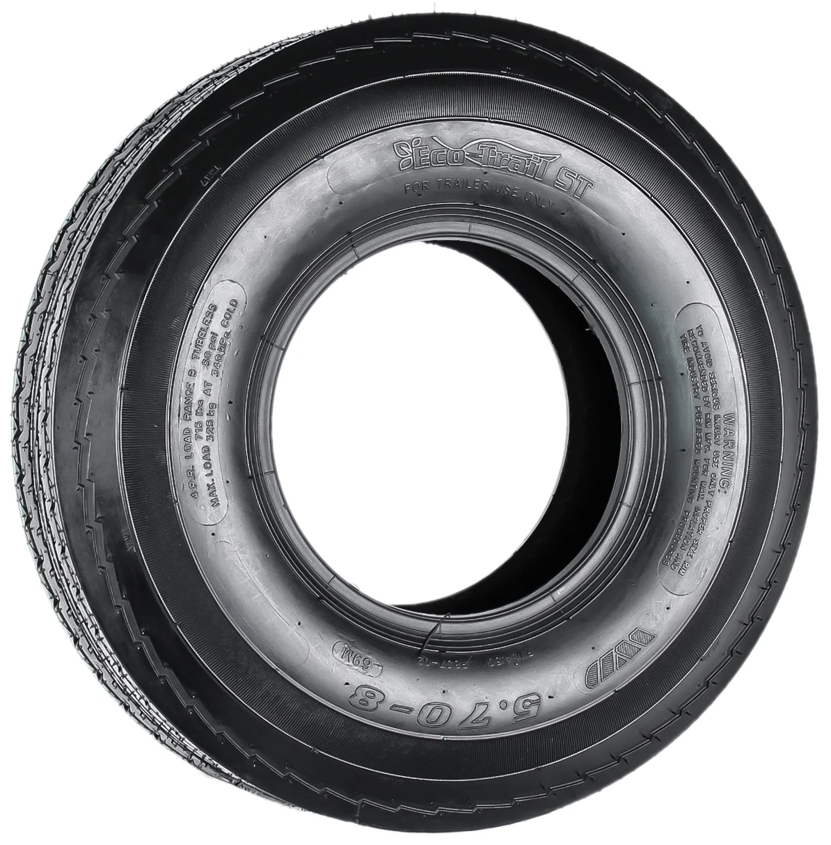 eCustomrim 2-Pack Trailer Tire 5.70-8 570-8 Load Range B 4 Ply Bias - Inhomebuy