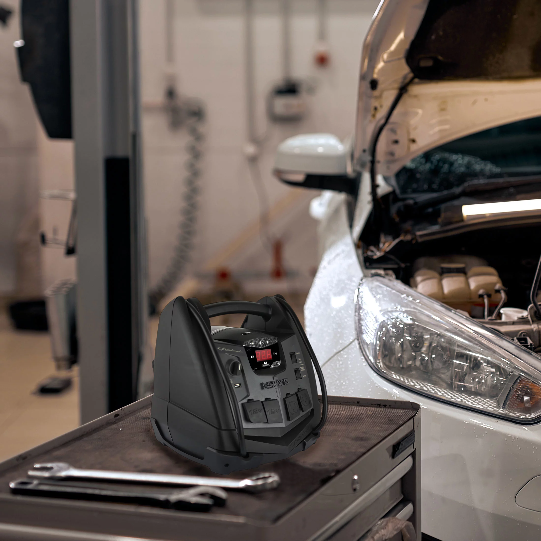 Schumacher SJ1427 6-in-1 Portable Power Station, 1500A Jump Starter, 150-PSI Compressor – New in Box - Inhomebuy