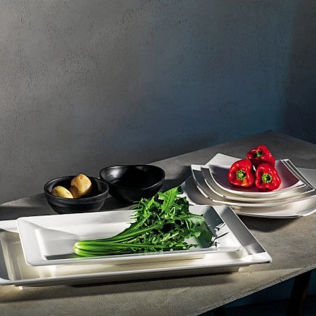 Rect.Tray 75x25cm Show Plate Bianco - Inhomebuy