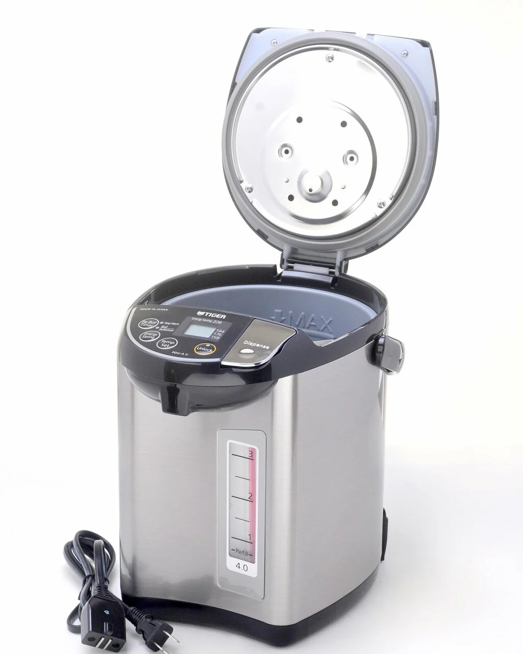 Tiger Electric Water Boiler and Warmer |PDUA40U| 4.0L, Stainless Black - Inhomebuy