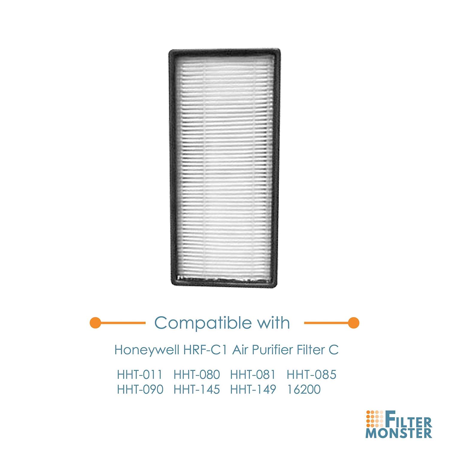 Filter-Monster True Hepa Replacement Filter Compatible with Honeywell Hrf-C1 Air Purifier Filter C for Models 16200 - Inhomebuy