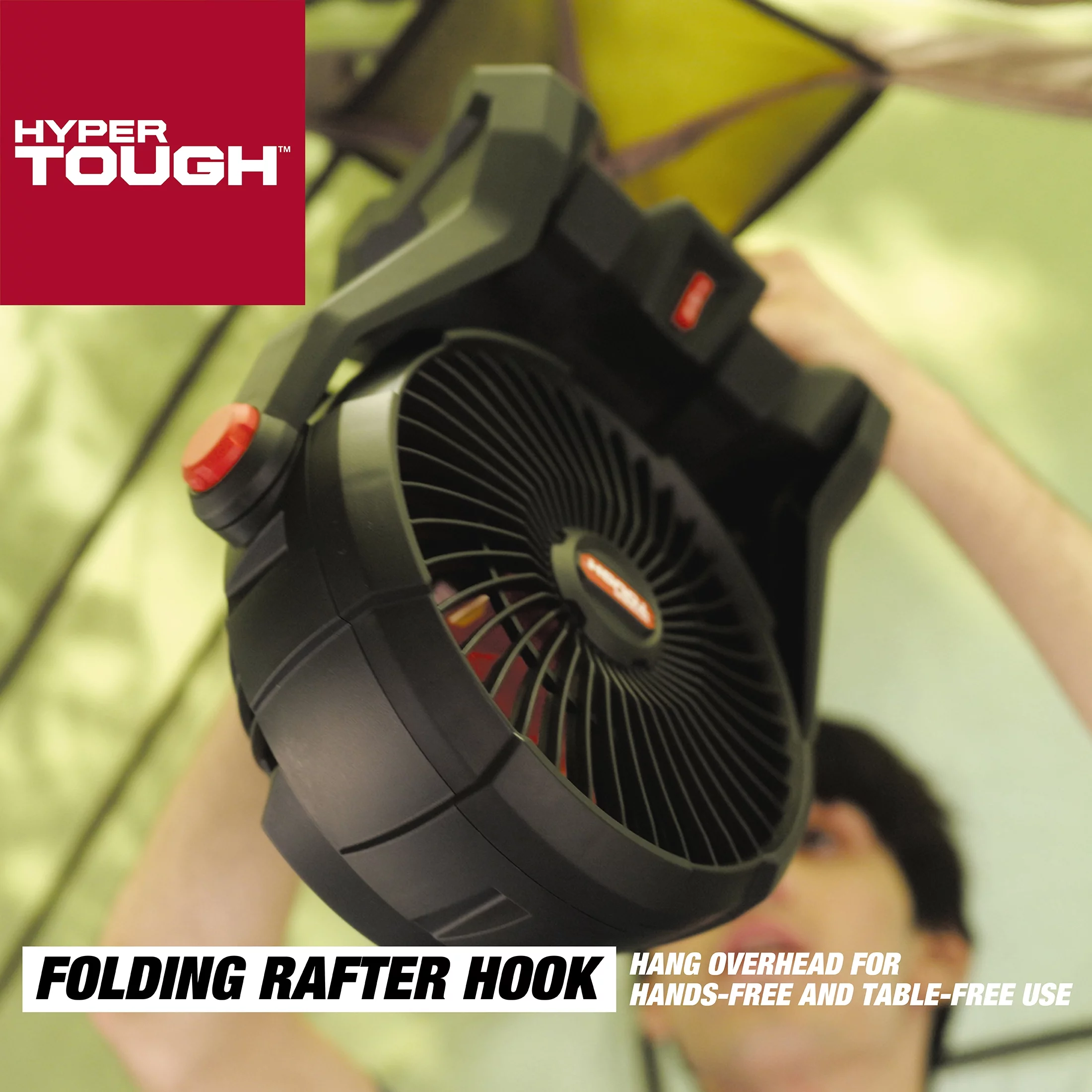 Hyper Tough 7.5 in. Cordless Fan with Hybrid Power,with 2.0Ah Lithium-Ion Battery Pack Powered,C1005 - Inhomebuy