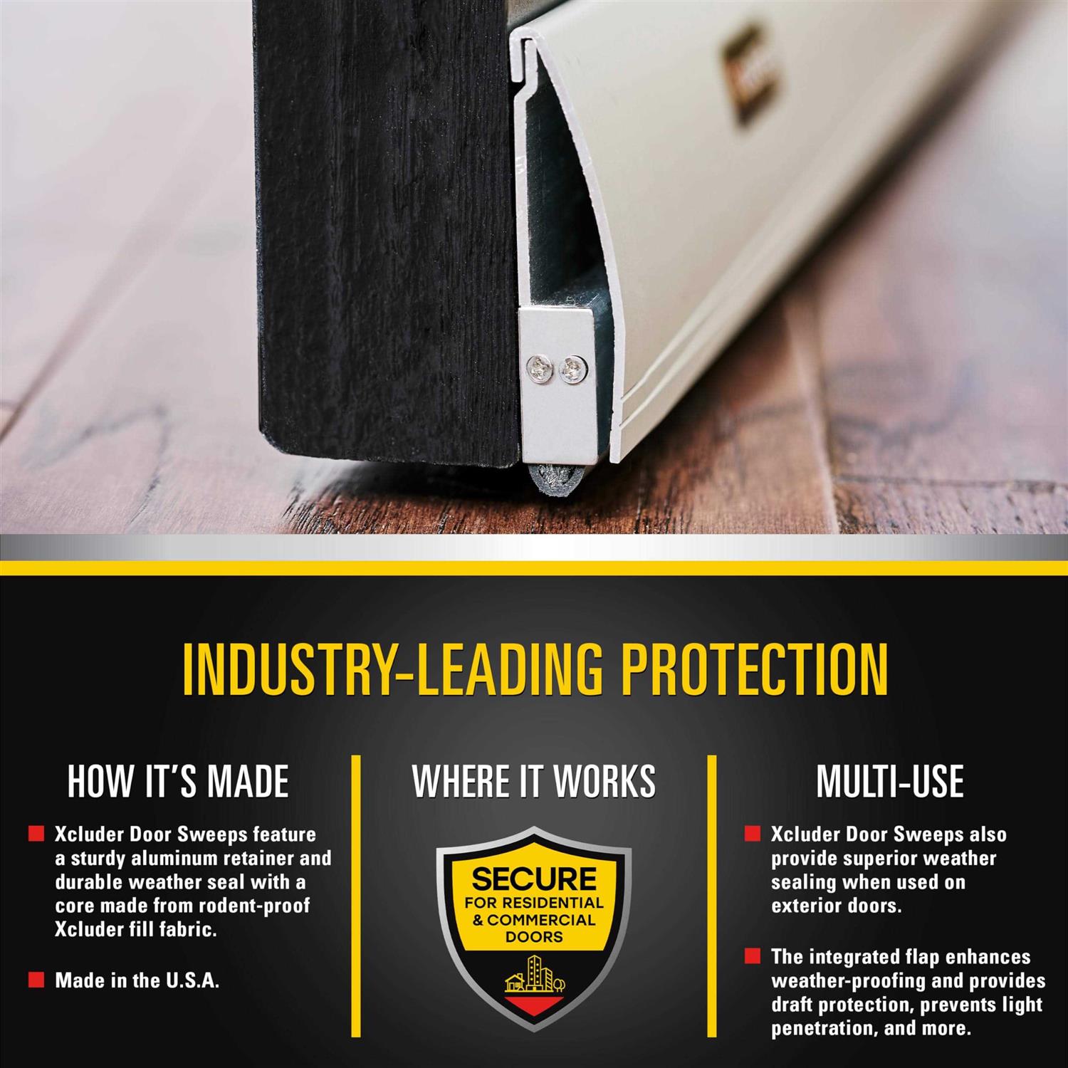 Xcluder Versa-Line Door Sweep Cover - Inhomebuy