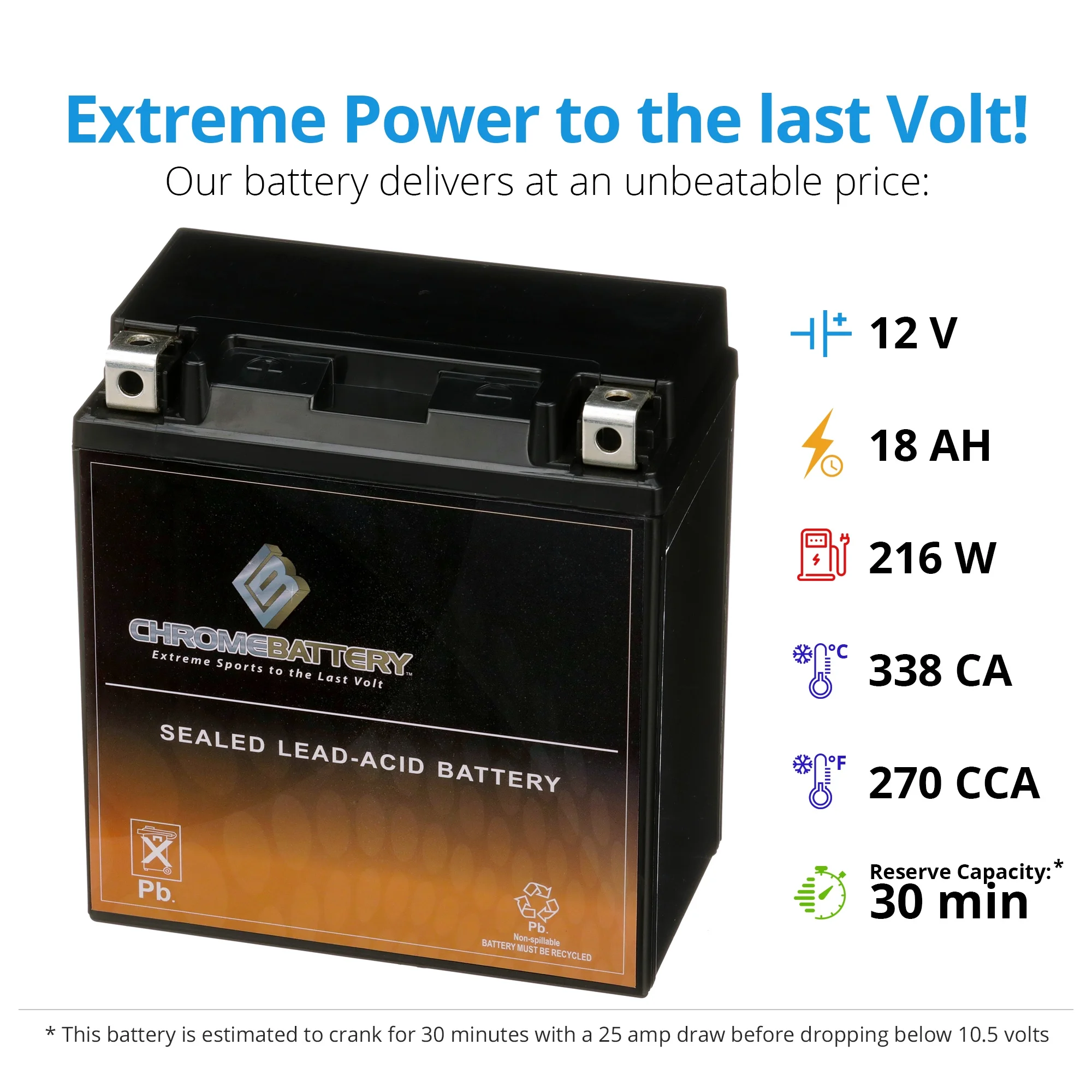 Ytx20Ch-Bs High Performance - Maintenance Free - Sealed Agm Motorcycle Battery - Inhomebuy
