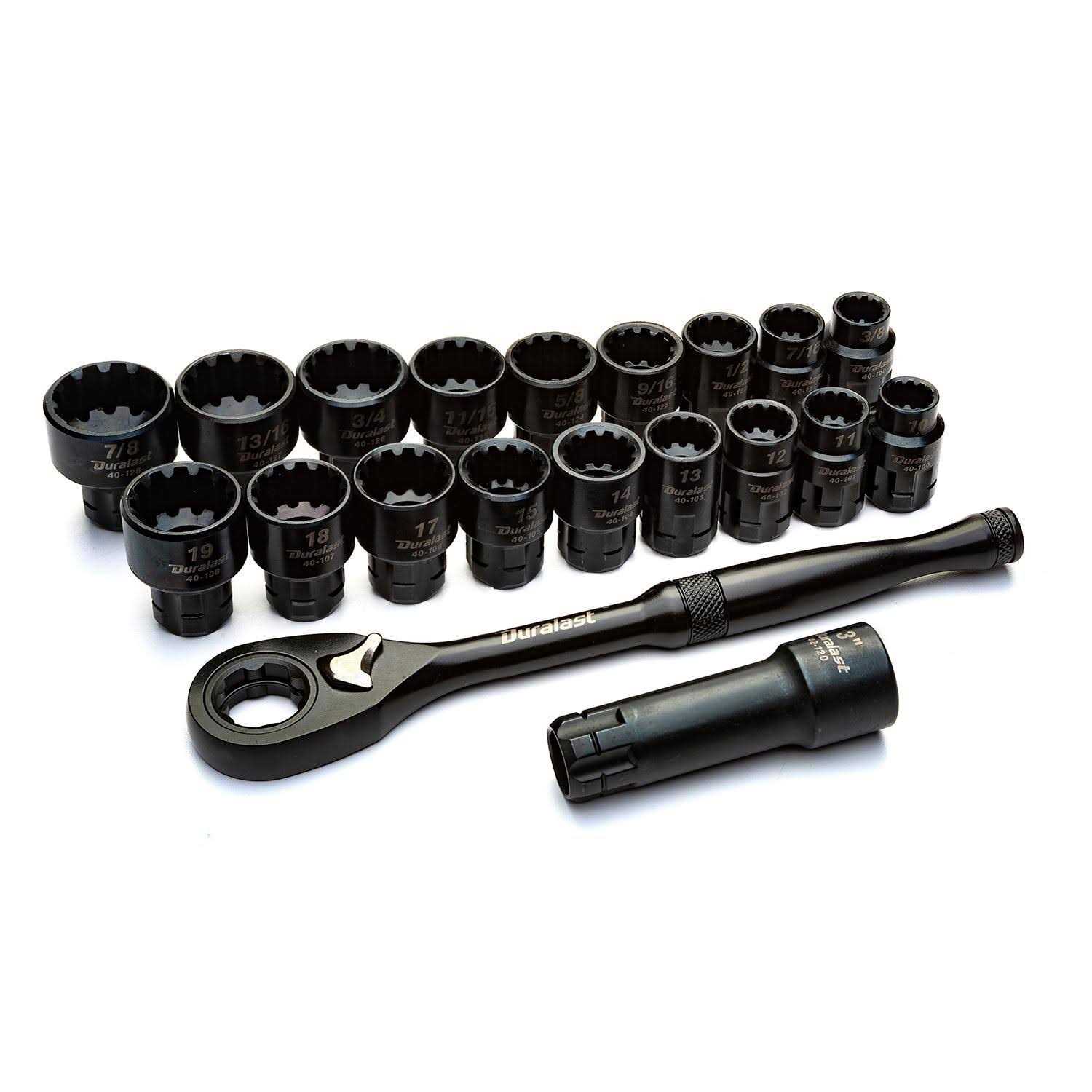 Duralast 3/8in Drive Metric Flex Socket Set 9 Piece at AutoZone - Inhomebuy