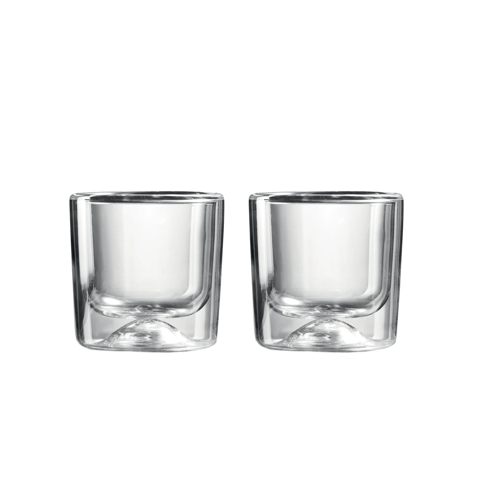 2 Double Wall Thermo Glasses Clear - Inhomebuy