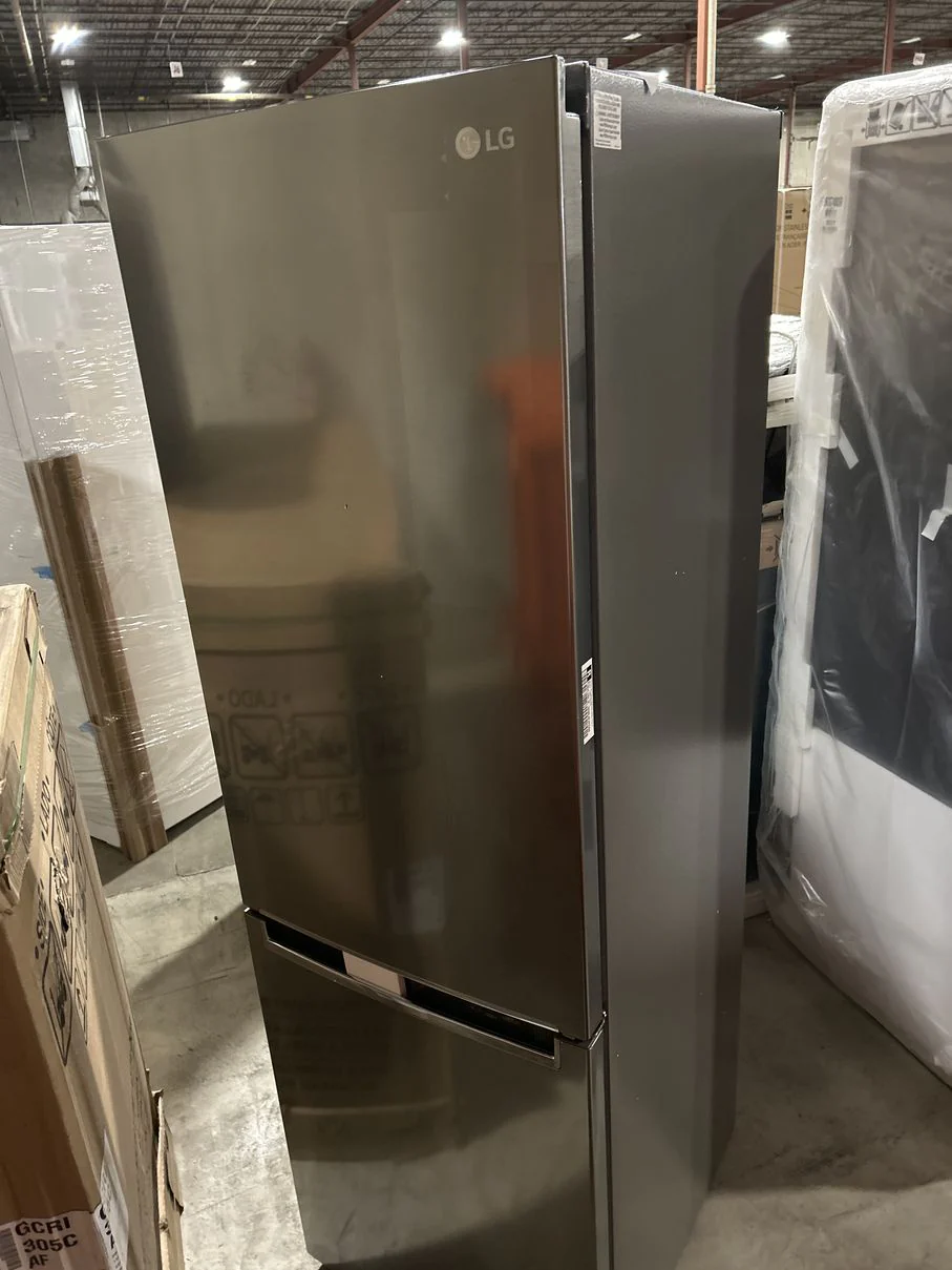 LG 24 IN. 12 CU. FT. STAINLESS STEEL LOOK COUNTER-DEPTH BOTTOM FREEZER REFRIGERATOR WITH DOOR COOLIN - Inhomebuy