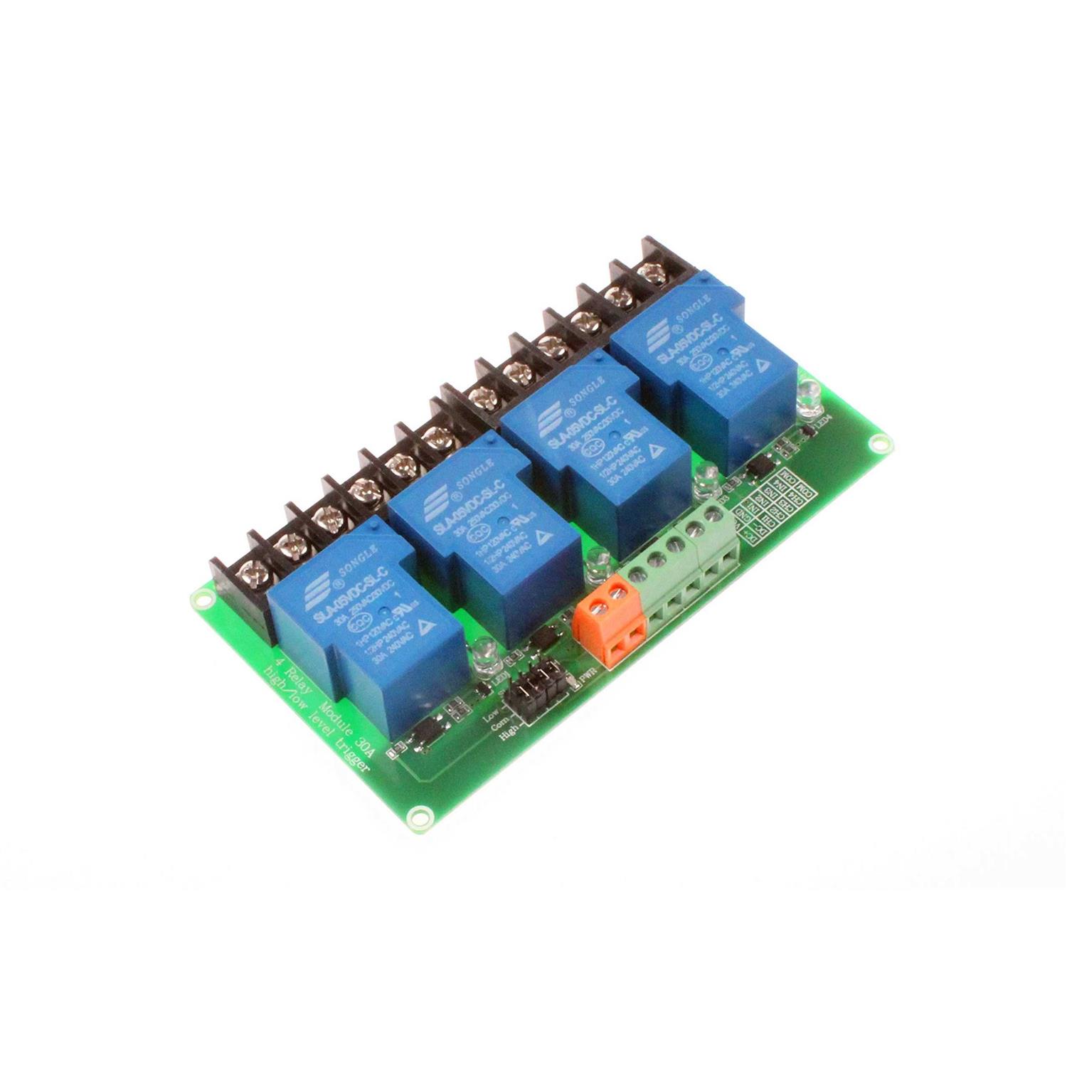 Noyito 30a Channel Relay Module High Low Level Trigger with Optocoupler Isolation Load Dc 30v Ac 250v 30a for Plc Automation Equipment Control - Inhomebuy
