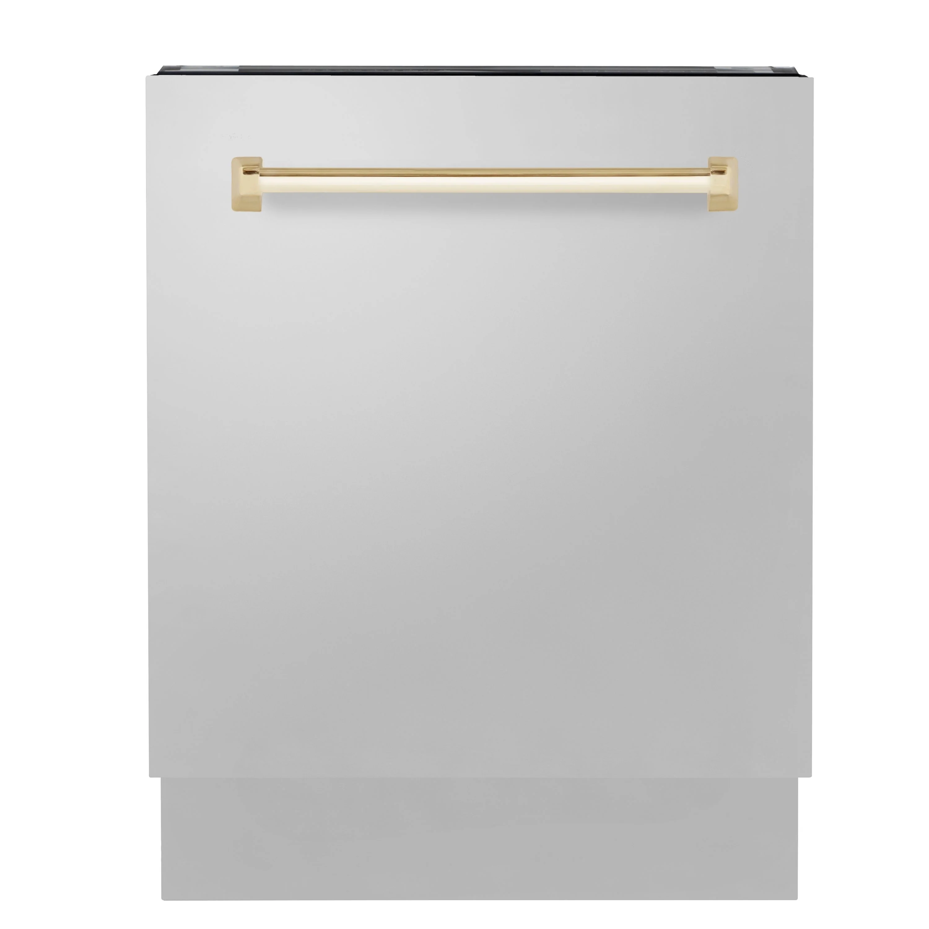 ZLINE Autograph Series 24 inch Tall Dishwasher in Stainless Steel with Gold Handle, DWVZ-304-24-G - Inhomebuy