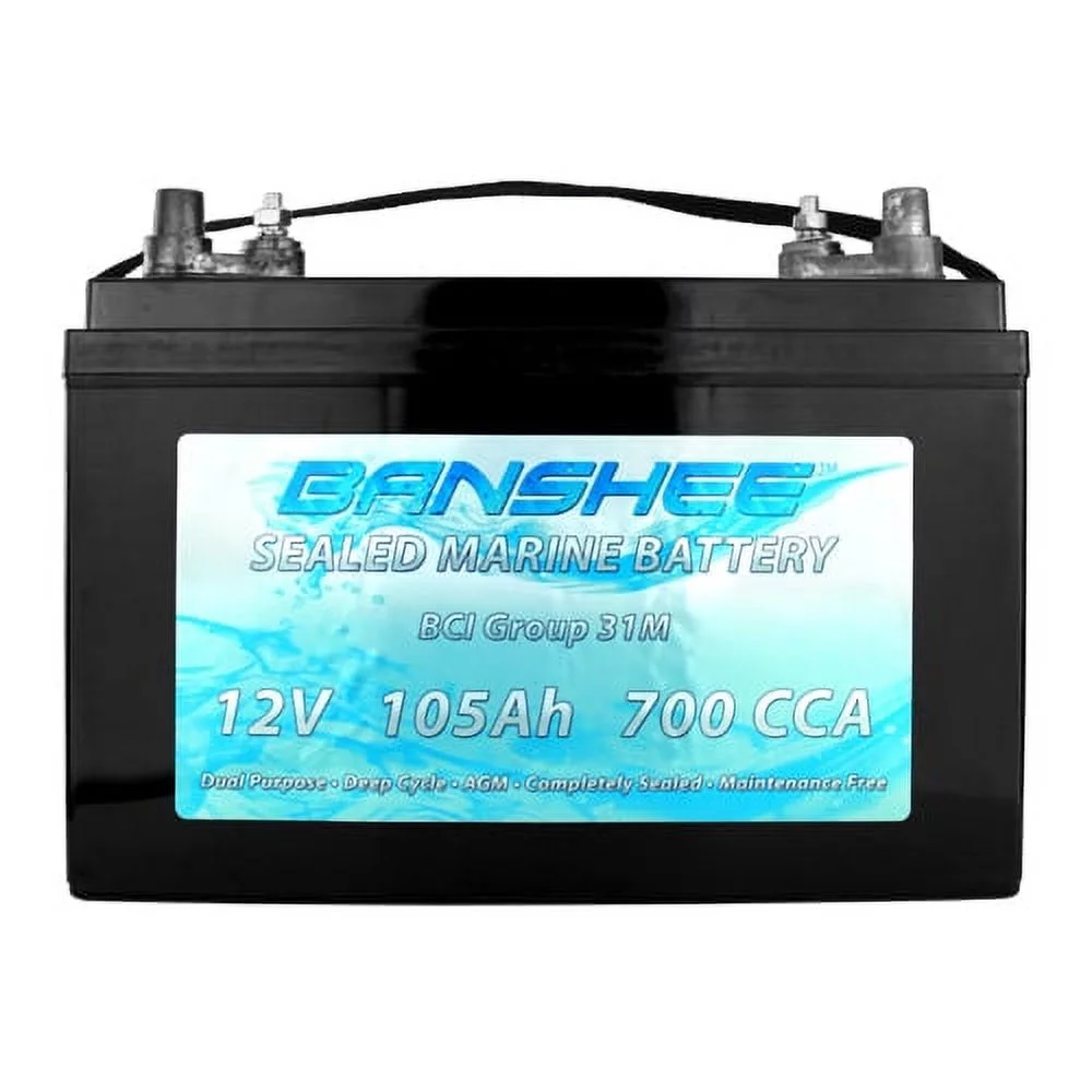 Banshee 31M-AGM-Banshee Group 31 Deep Cycle Sealed AGM Marine Battery - Inhomebuy