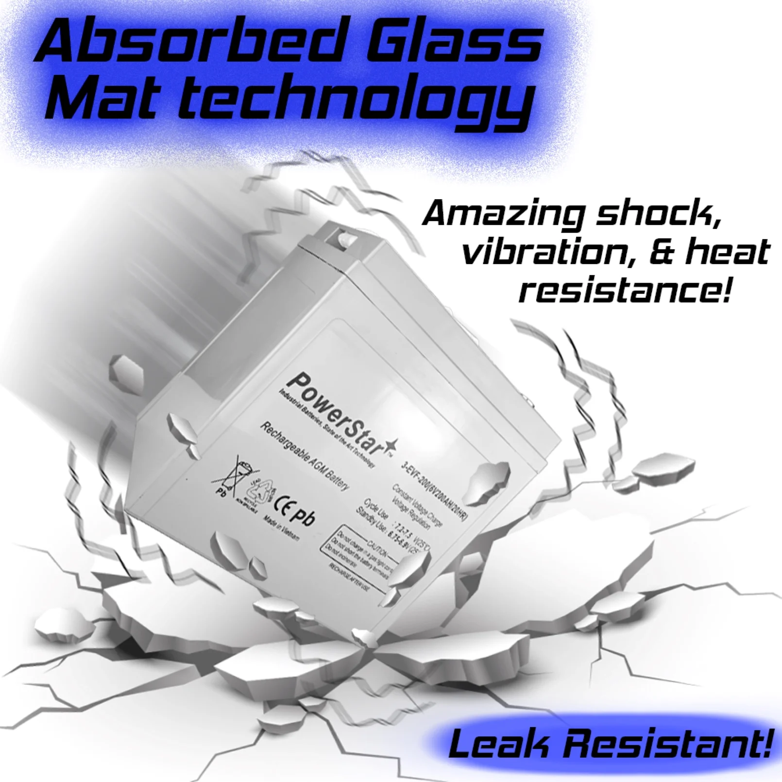 PowerStar Replacement for T-105 6 Volt Golf Cart Battery RV Marine Solar Deep Cycle X4 - Inhomebuy