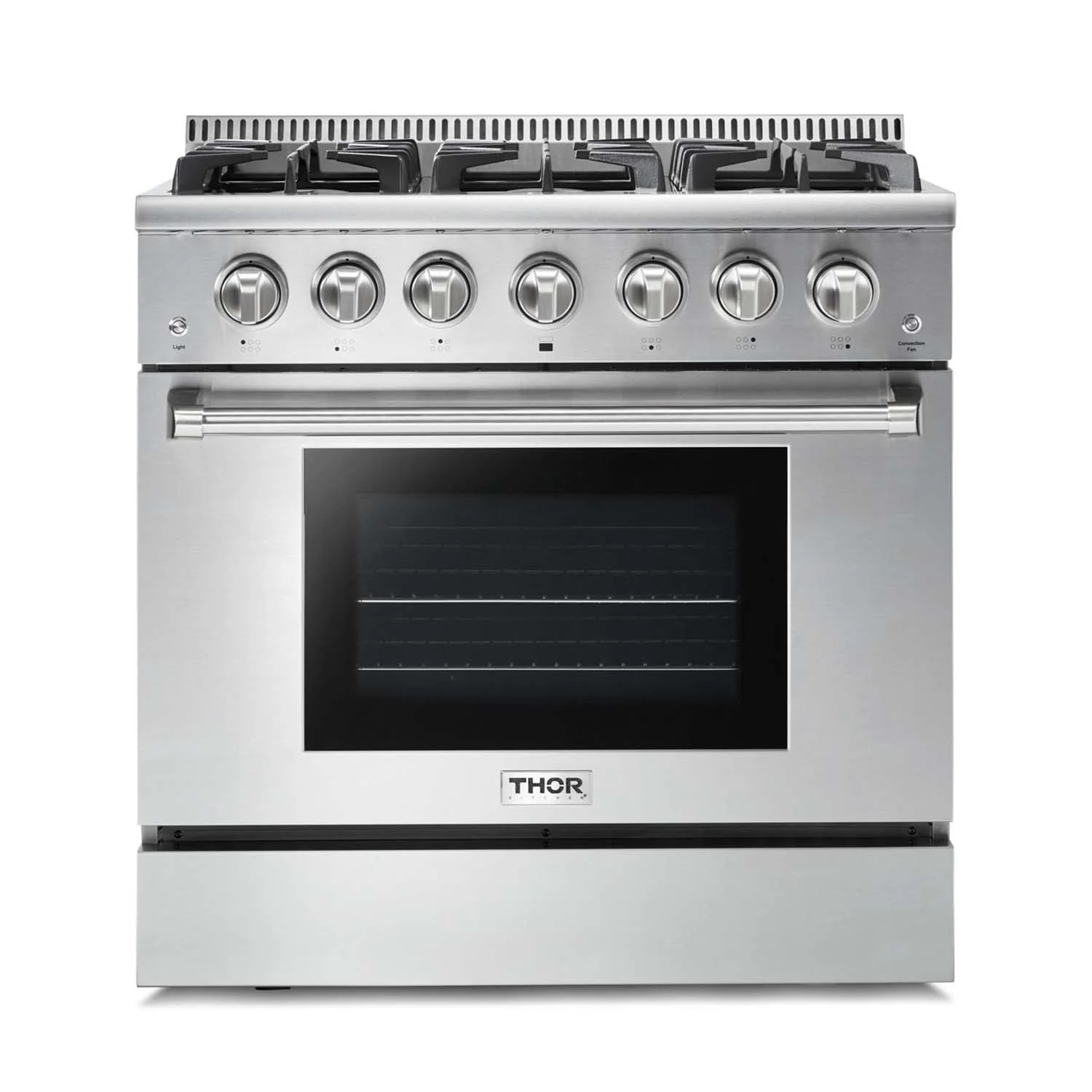 Thor Kitchen 36 in. Professional Natural Gas Range in Stainless Steel, HRG3618U - Inhomebuy