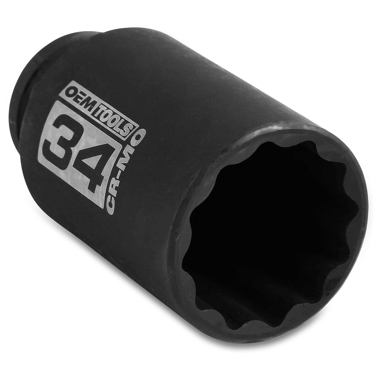 OEMTOOLS 0.50 in Drive 12-Pt 30mm Axle Nut Socket 24714 - Inhomebuy