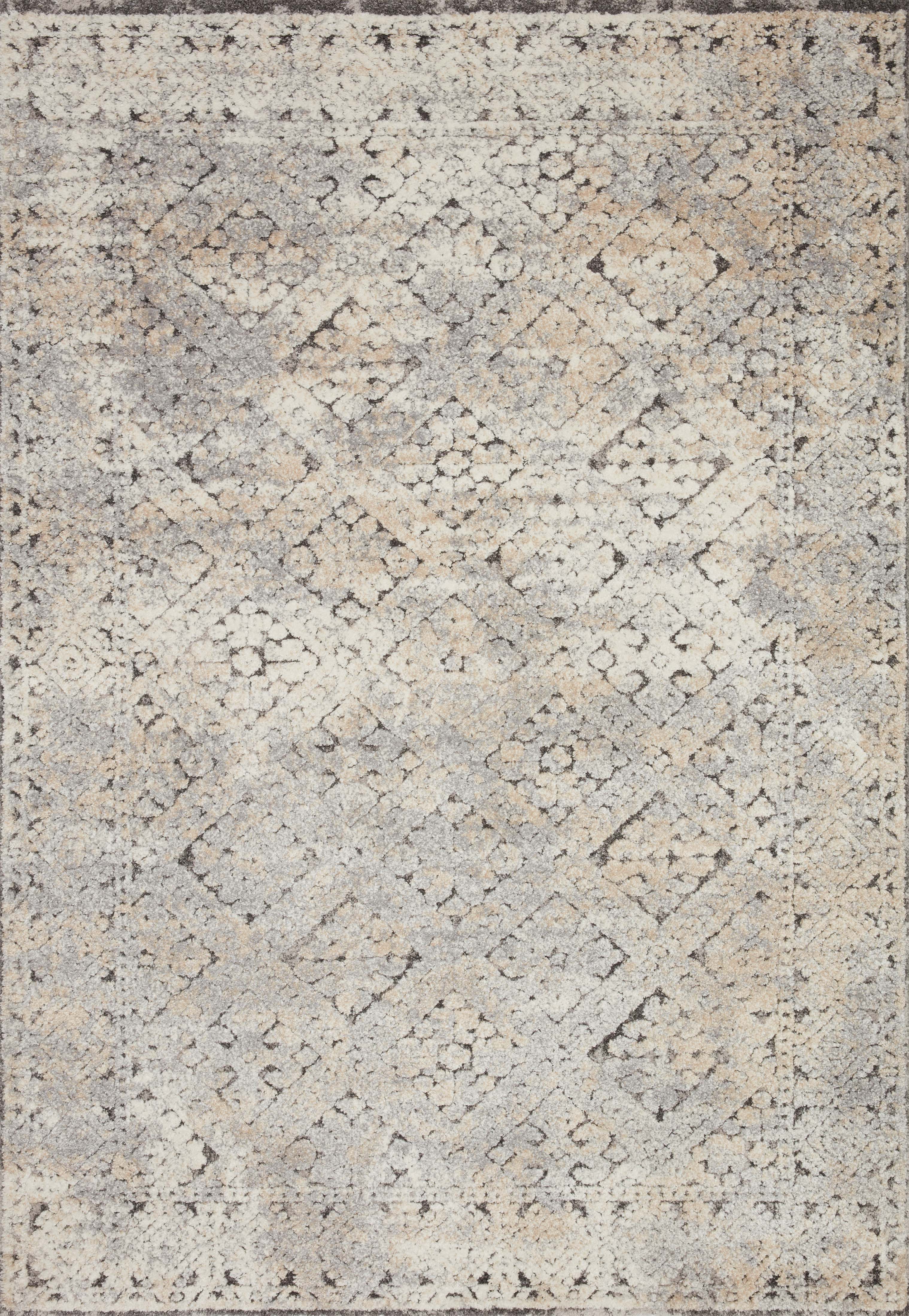 Loloi Rugs Theory Collection Rug in Grey, Sand - 9'6