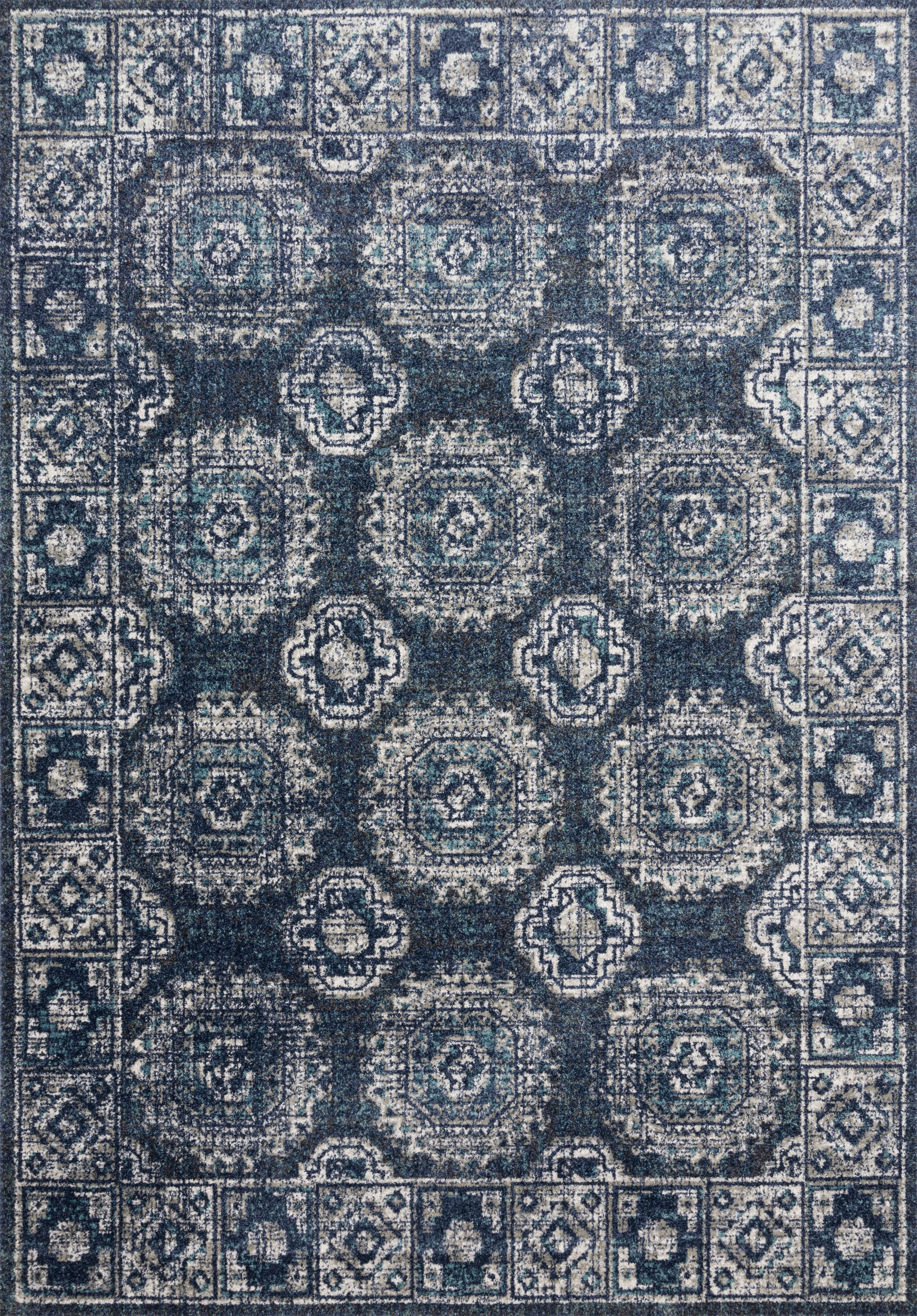 Loloi Rugs Joaquin Collection Rug in Denim, Grey - 9'6