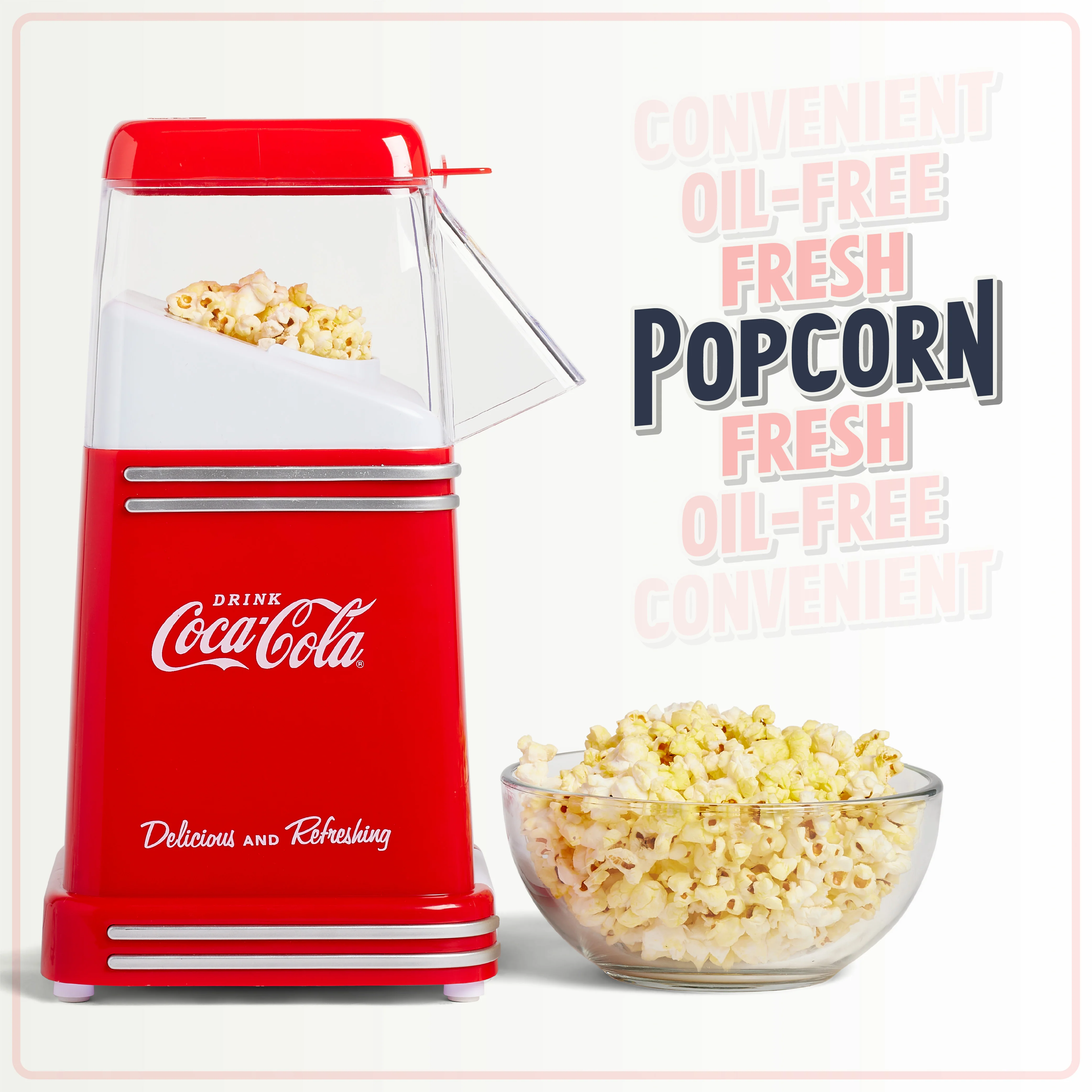 Coca-Cola® 8-Cup Hot Air Popcorn Maker - Inhomebuy