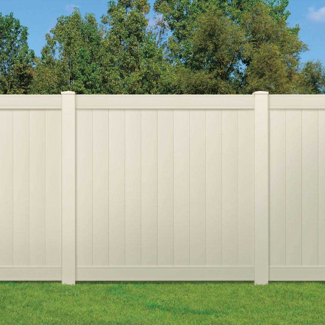 Outdoor Essentials Pro Series 5 in. x 5 in. x 8 ft. White Vinyl Woodbridge Routed Corner Fence Post - Inhomebuy