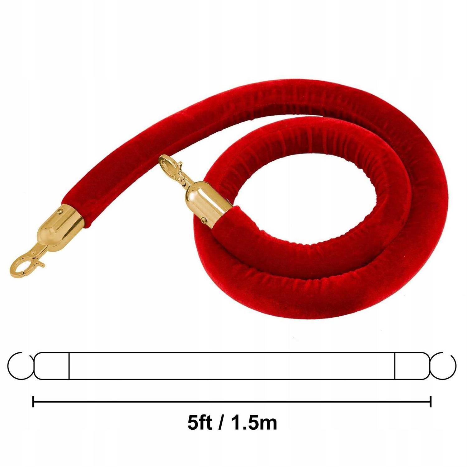 VEVOR Red Rope Stanchion Crowd Control - Inhomebuy
