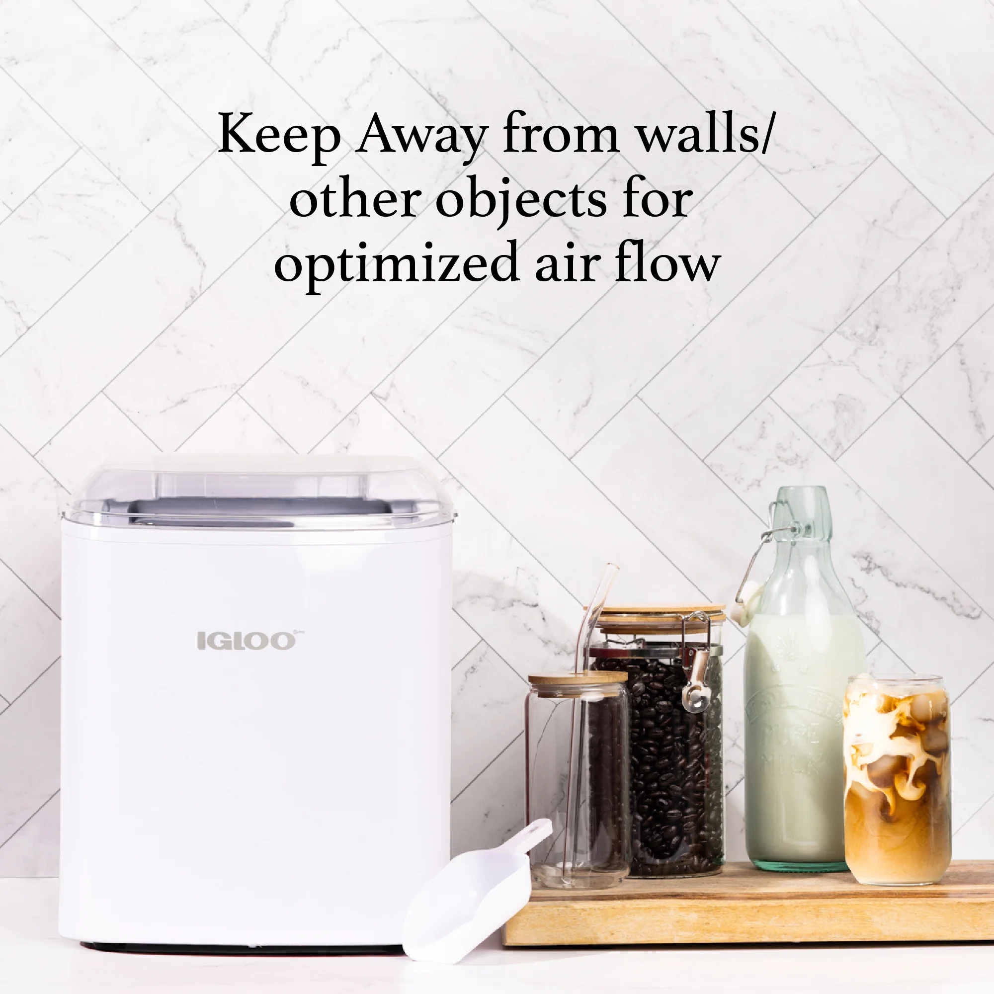 Igloo 26-Pound Automatic Portable Countertop Ice Maker Machine - White - Inhomebuy