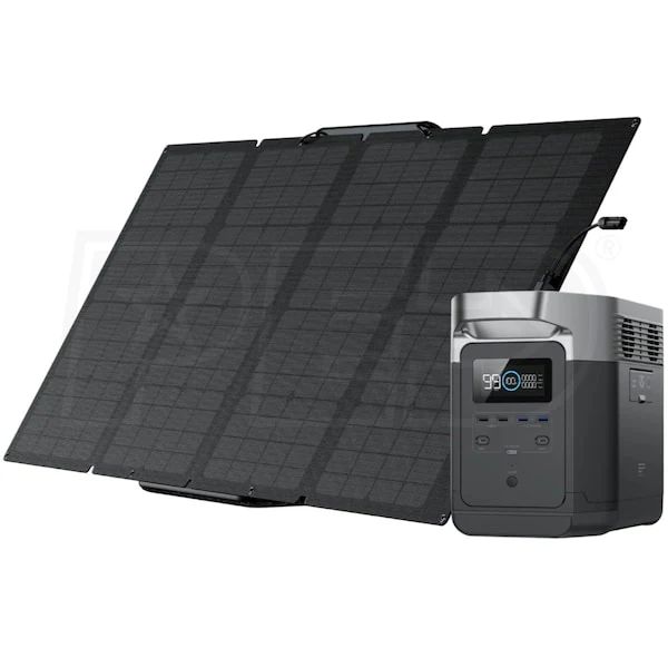 EcoFlow Package - DELTA 1000 Portable Power Station (1008Wh) and 1 x Portable Solar Panel (160W) - Inhomebuy