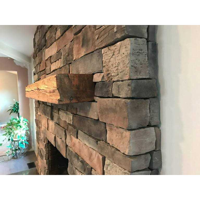 Creative Hardwoods Reclaimed Barnwood Barn Beam Fireplace Mantel - Inhomebuy