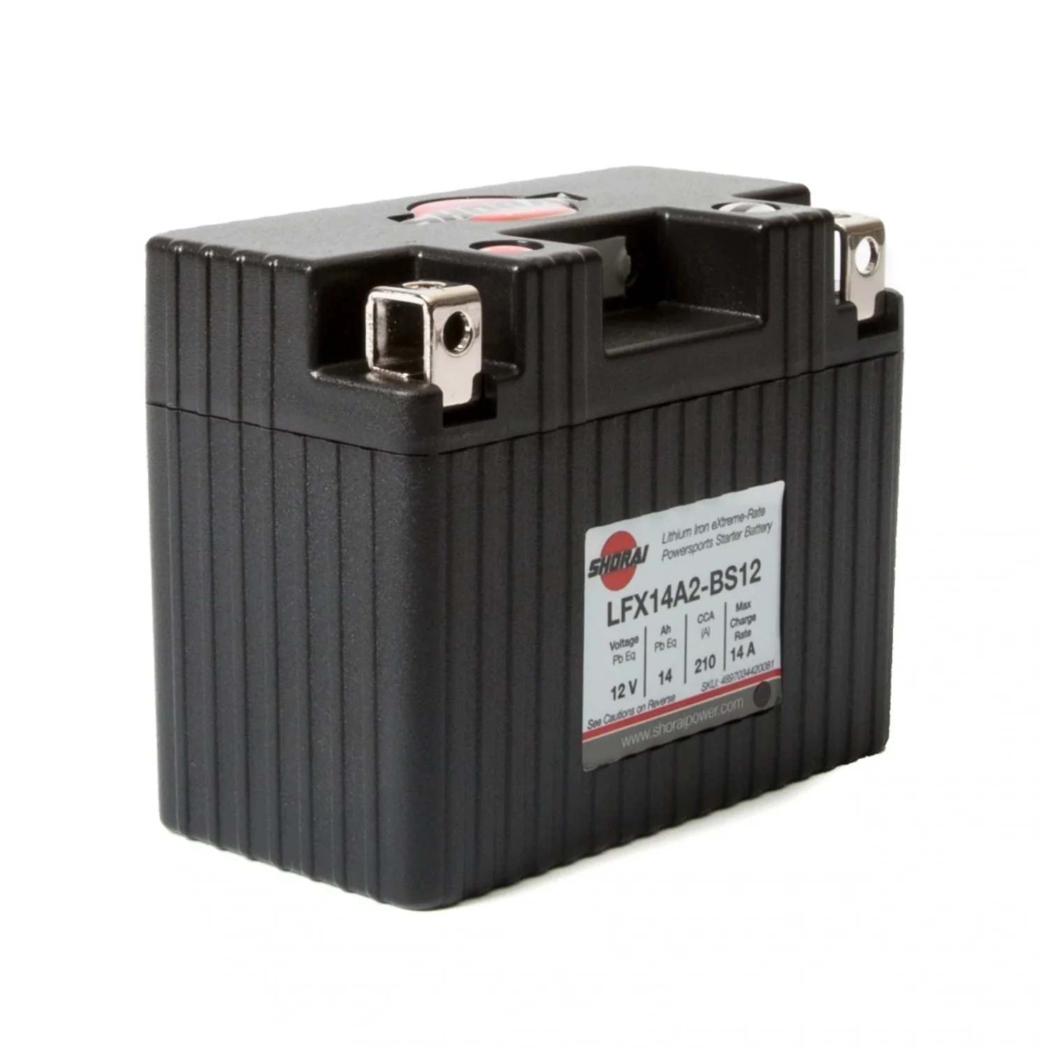Shorai LFX Standard Lithium Battery for Powersports LFX14A2-BS12 14AH 12V EQA