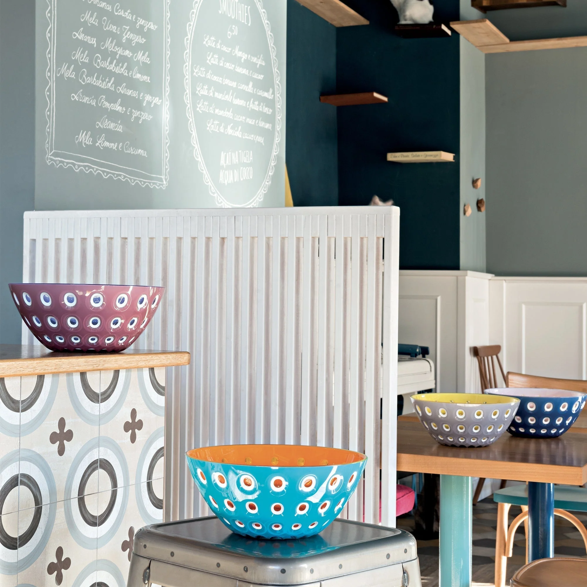 Bowl 25cm Le Murrine Red/White/Transparent Red - Inhomebuy