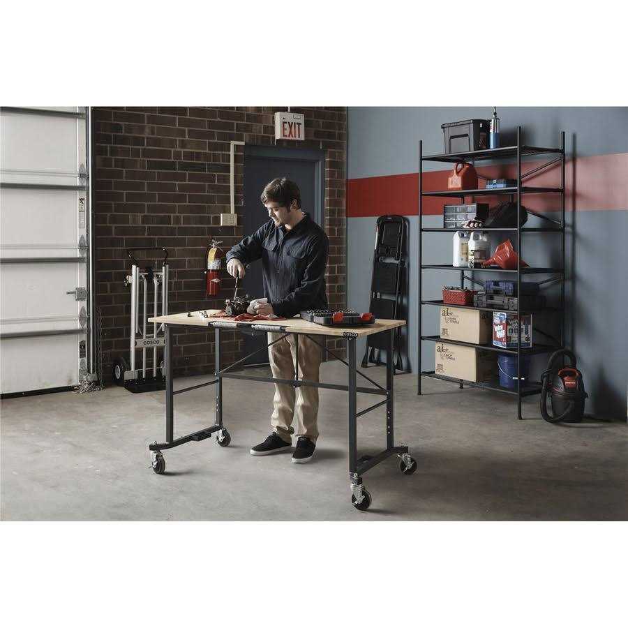 Cosco SmartFold Butcher Block Portable Workbench - Inhomebuy