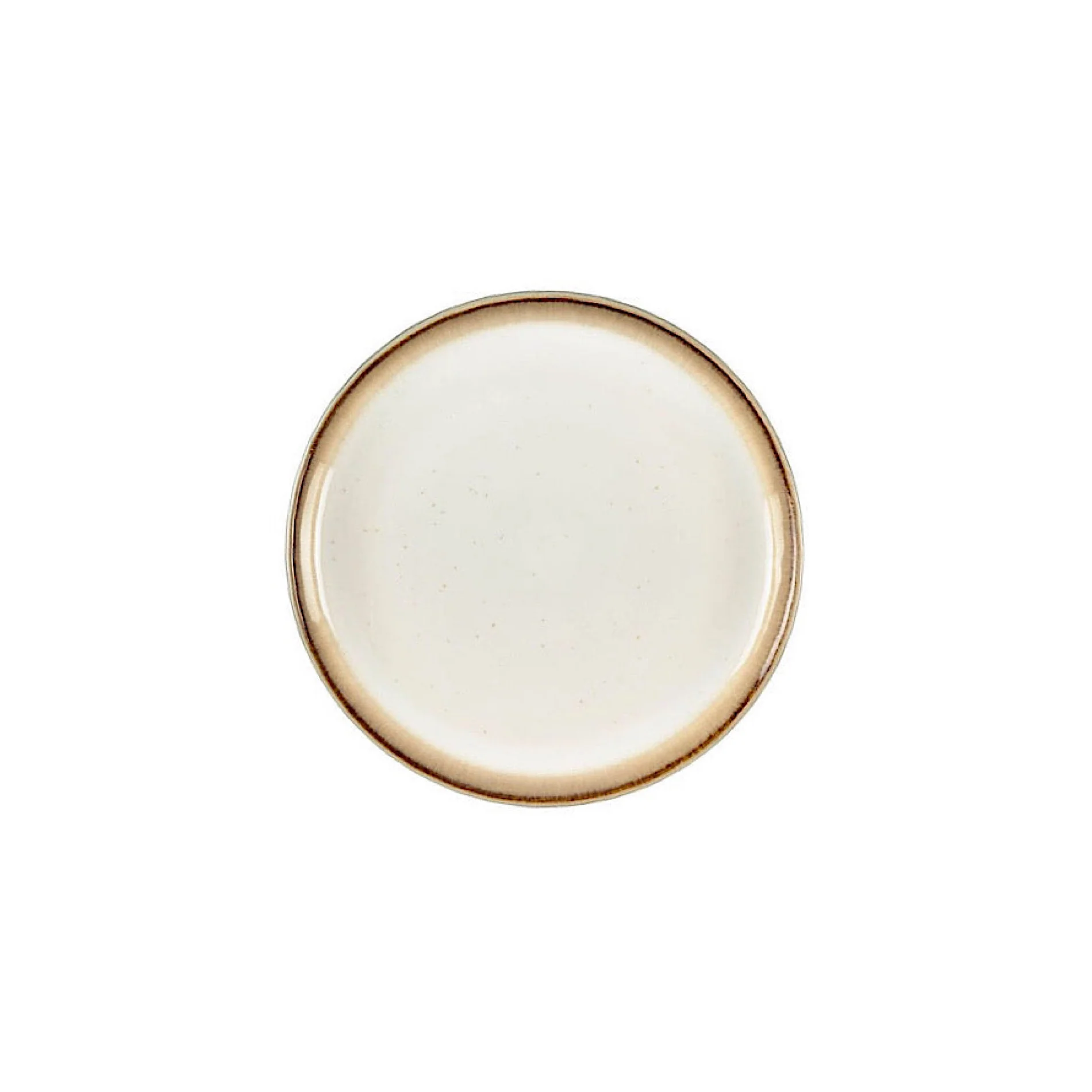 Stoneware Gastro Plate 17cm Grey, Cream - Inhomebuy