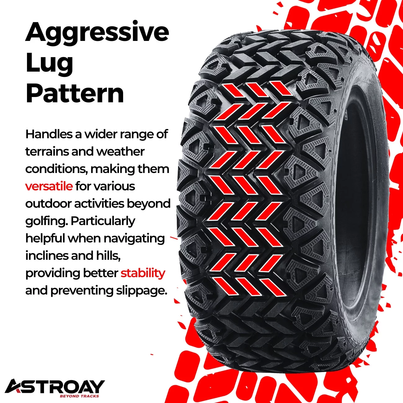 23 x 10.5 - 12 Astroay GF03 Golf Cart Tire - Inhomebuy