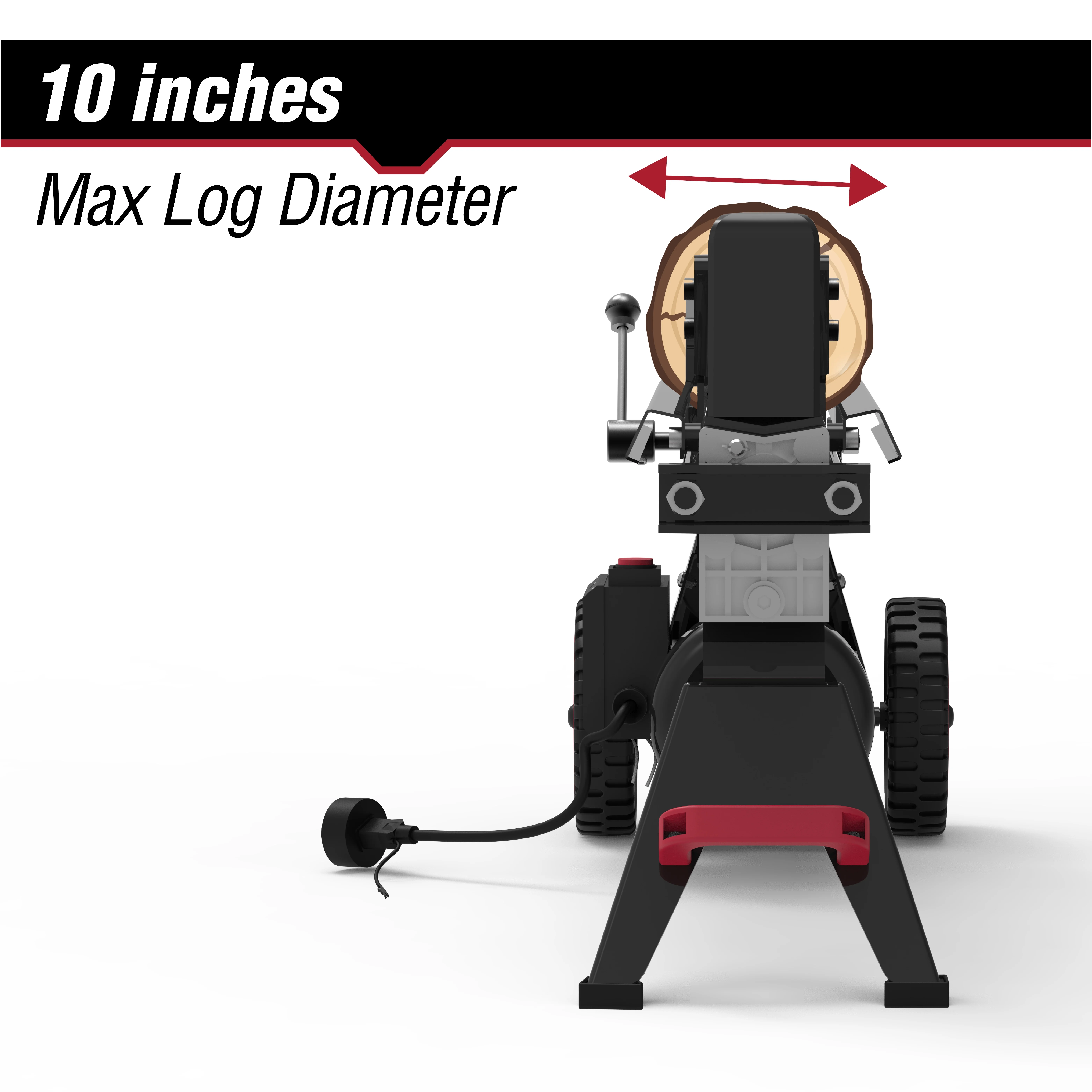 Hyper Tough 5 Ton Log Splitter, 15-Amp Induction Motor with Hydraulic Ram, Horizontal use with Vertical storage - Inhomebuy