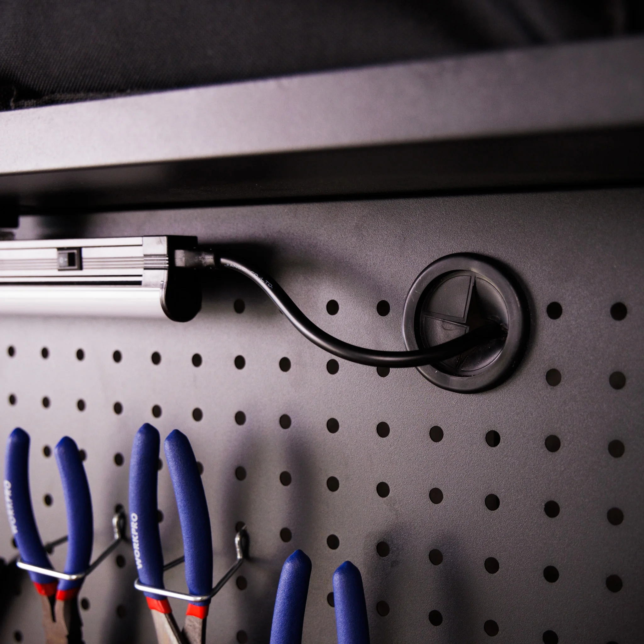 Workpro 45-in Multipurpose Workbench with LED Light & Power Strip, Steel - Inhomebuy