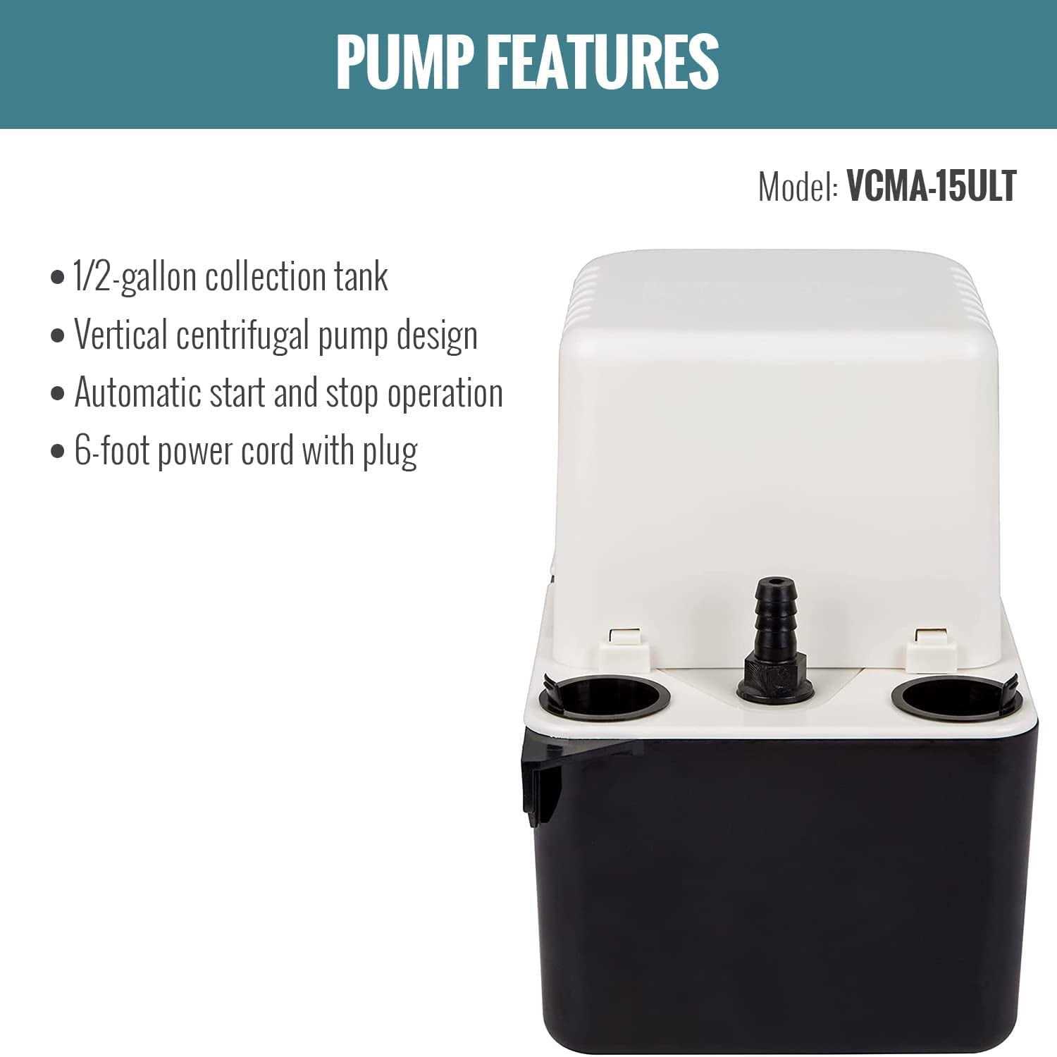Little Giant Condensate Removal Pump VCMA-15ULST 554415 - Inhomebuy