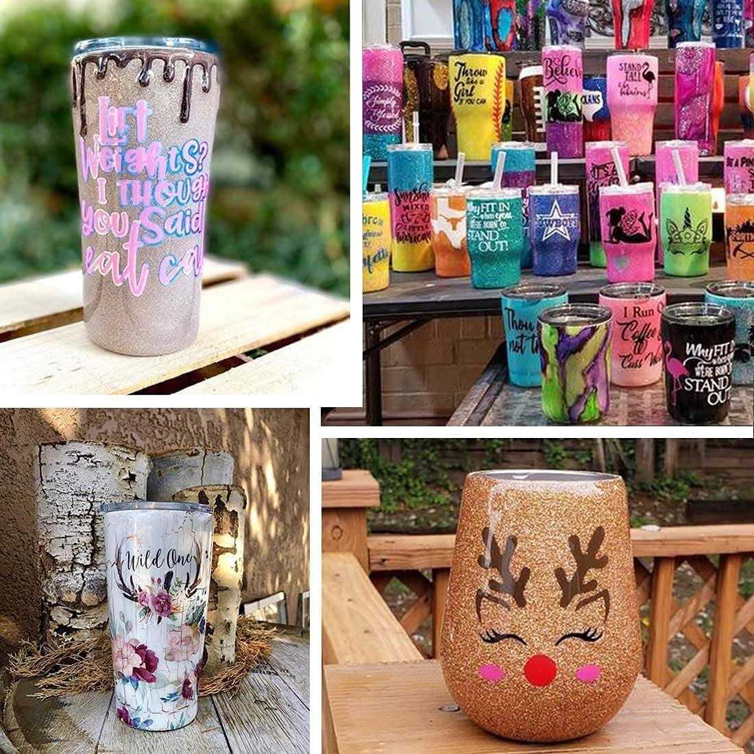 Cup Turner for Crafts Tumbler,Tumbler Cup Spinner,glitter Powder,Epoxy Resin kit for Tumblers for Beginners with Epoxy and Heat Gun - Inhomebuy